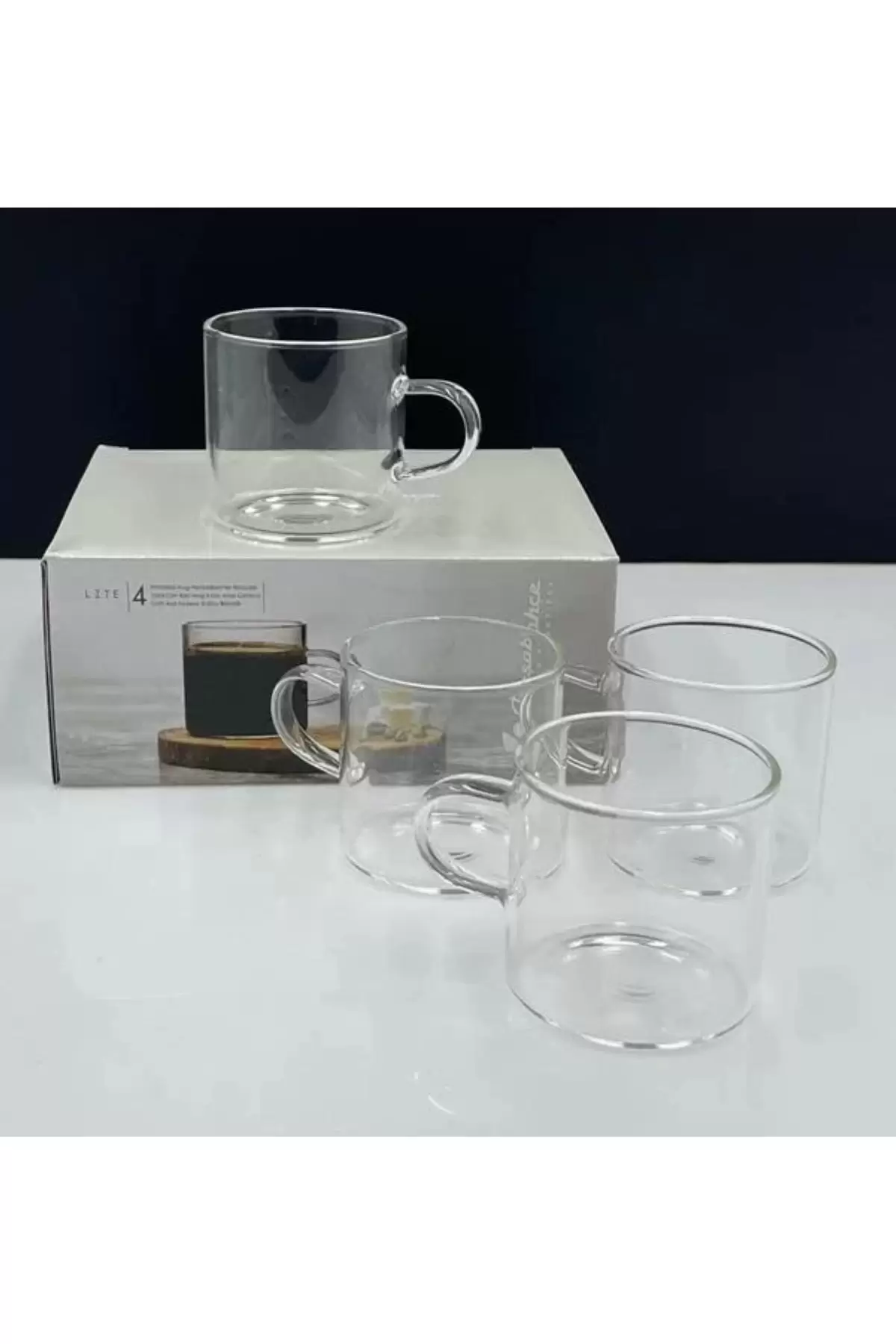 Paşabahçe D001 Deli Glass Kulplu Cam Bardak 130cc 4 Lü