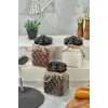Cok Cam Kavanoz 20cm Siyah