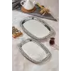 Cok 2li Çiçek Desen Tepsi