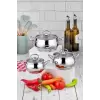 Cooker CKR3336 Lara Çelik Güveç Tencere Seti 3 Lü (12-14-16 Cm)