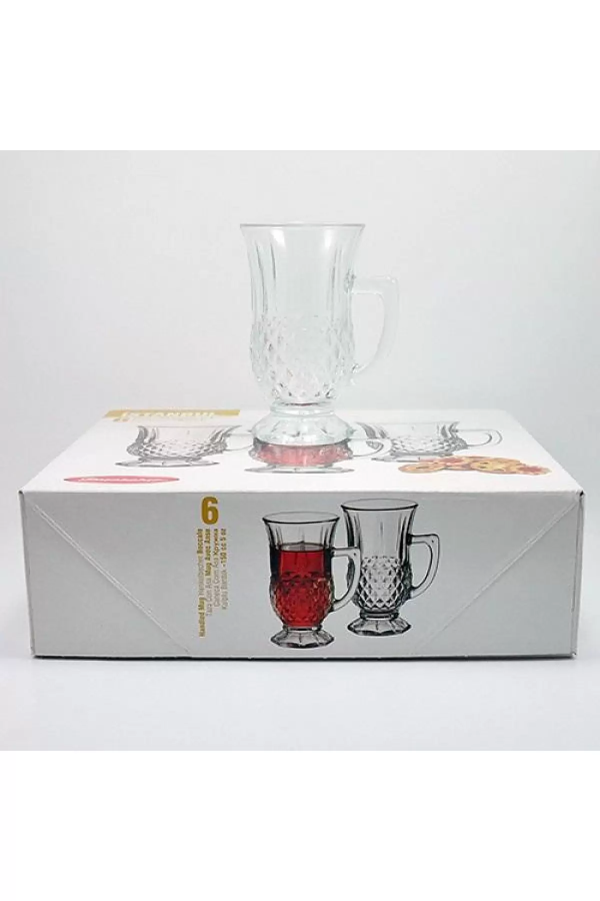 Paşabahçe 55671 İstanbul Kulplu Çay Bardağı 160 cc 6 Lı
