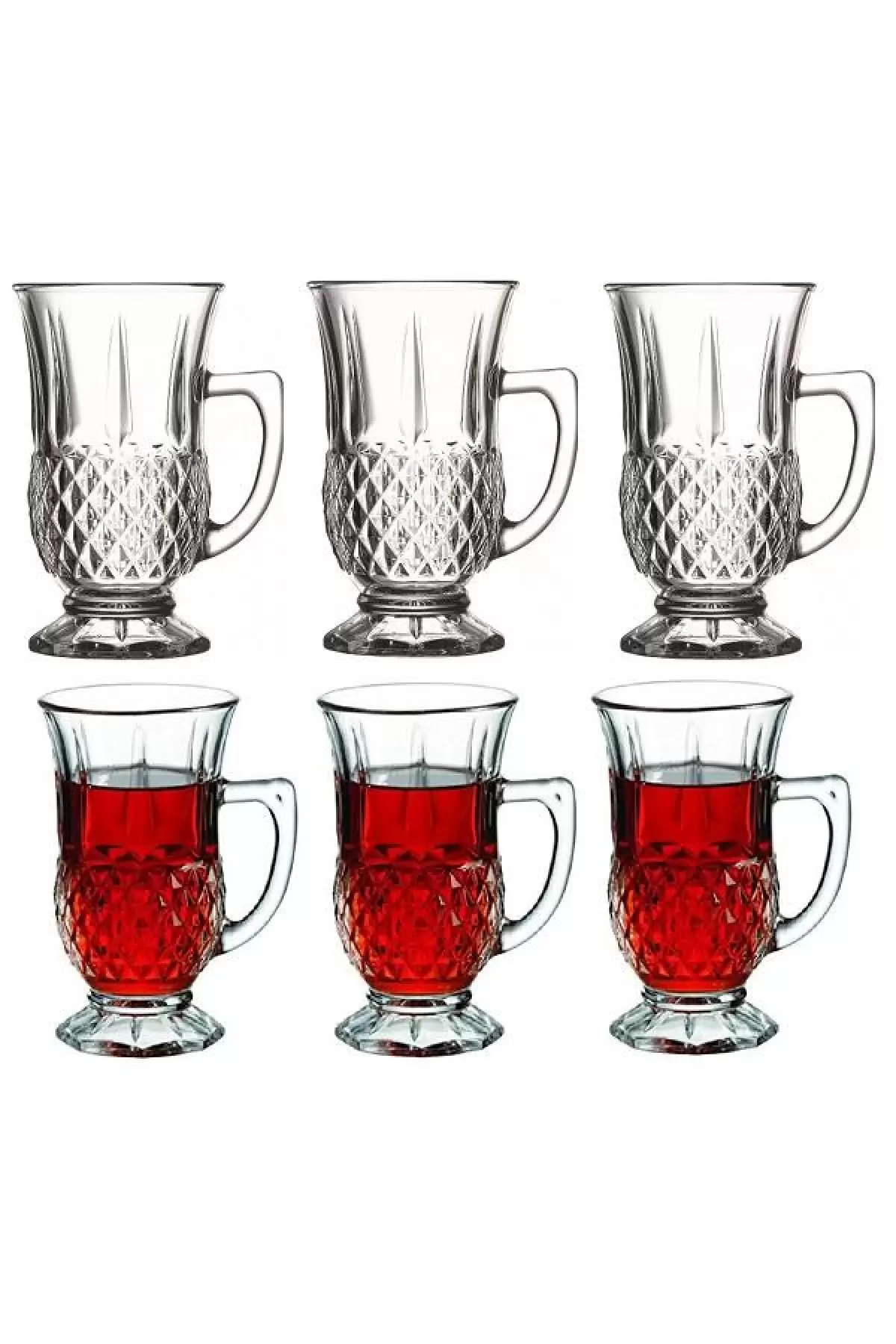 Paşabahçe 55671 İstanbul Kulplu Çay Bardağı 160 cc 6 Lı