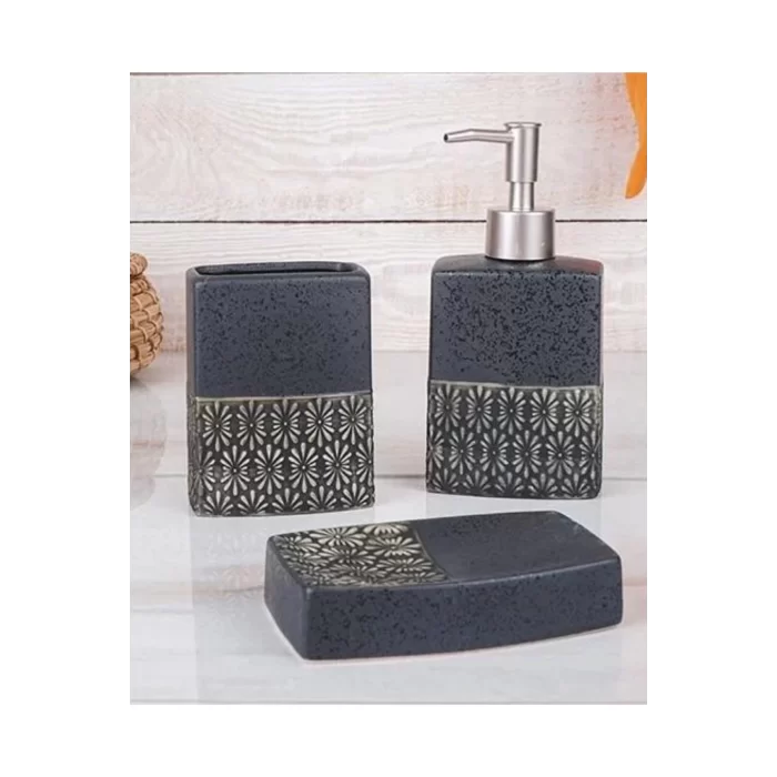 Acar BANS5061 Stoneware Banyo Seti 3 Lü