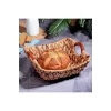 Kosova SPT204 Ahşap Kulplu Ekmek Sepeti 27x27x12 Cm