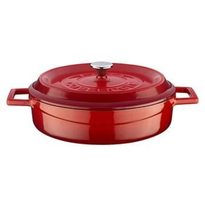 Lava Kısa 24X6.5cm Kırmızı DökümTencere