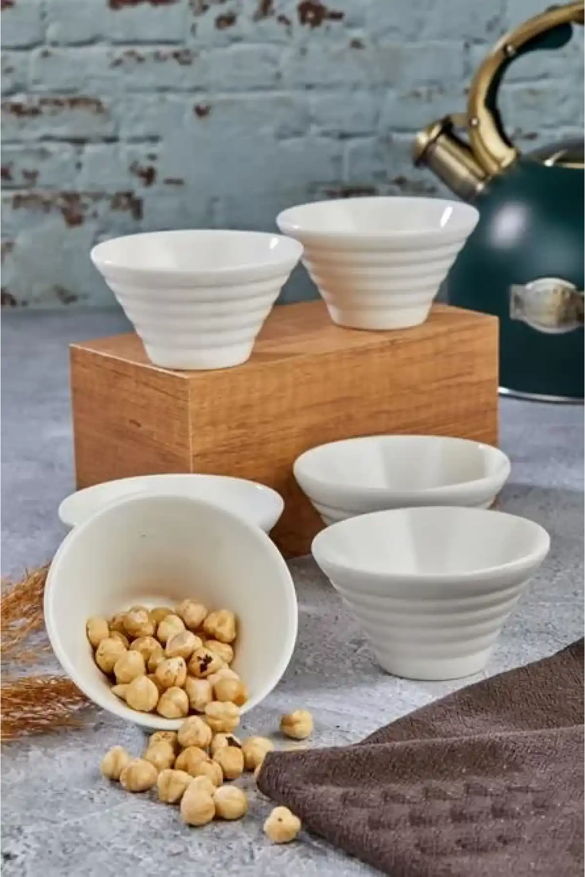 Cooker CKR4102 Piramit Model Porselen Çerezlik 10 Cm 6lı