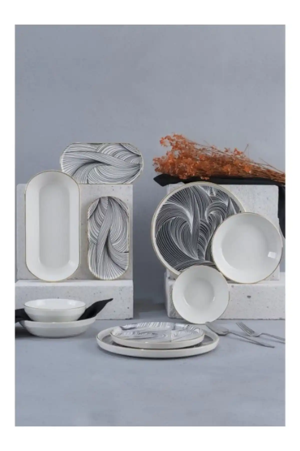 Acar SR22.0266 Ahenk Yemek Tabağı Takımı 27 Parça