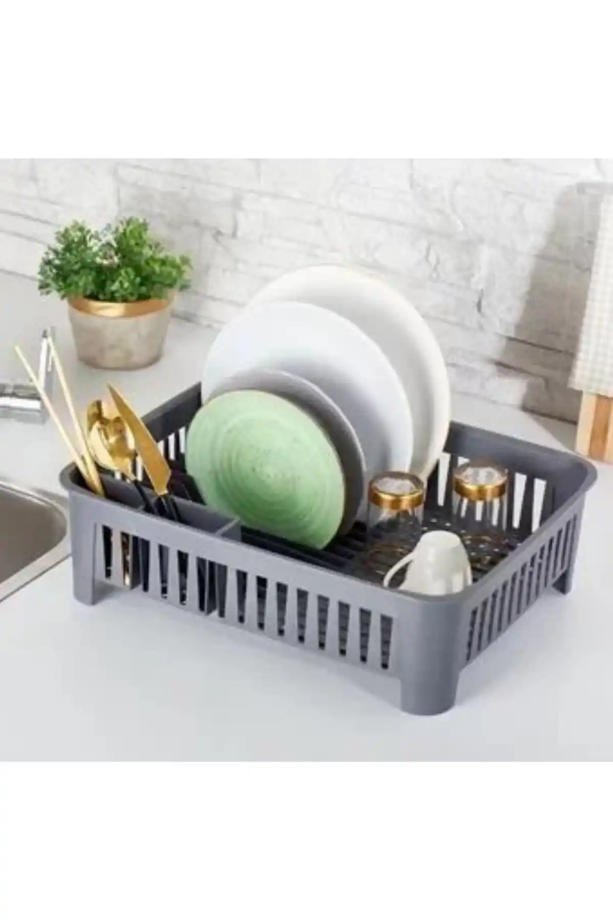 Barones 10567 Bulaşıklık 42X33X12 Cm- gri renk