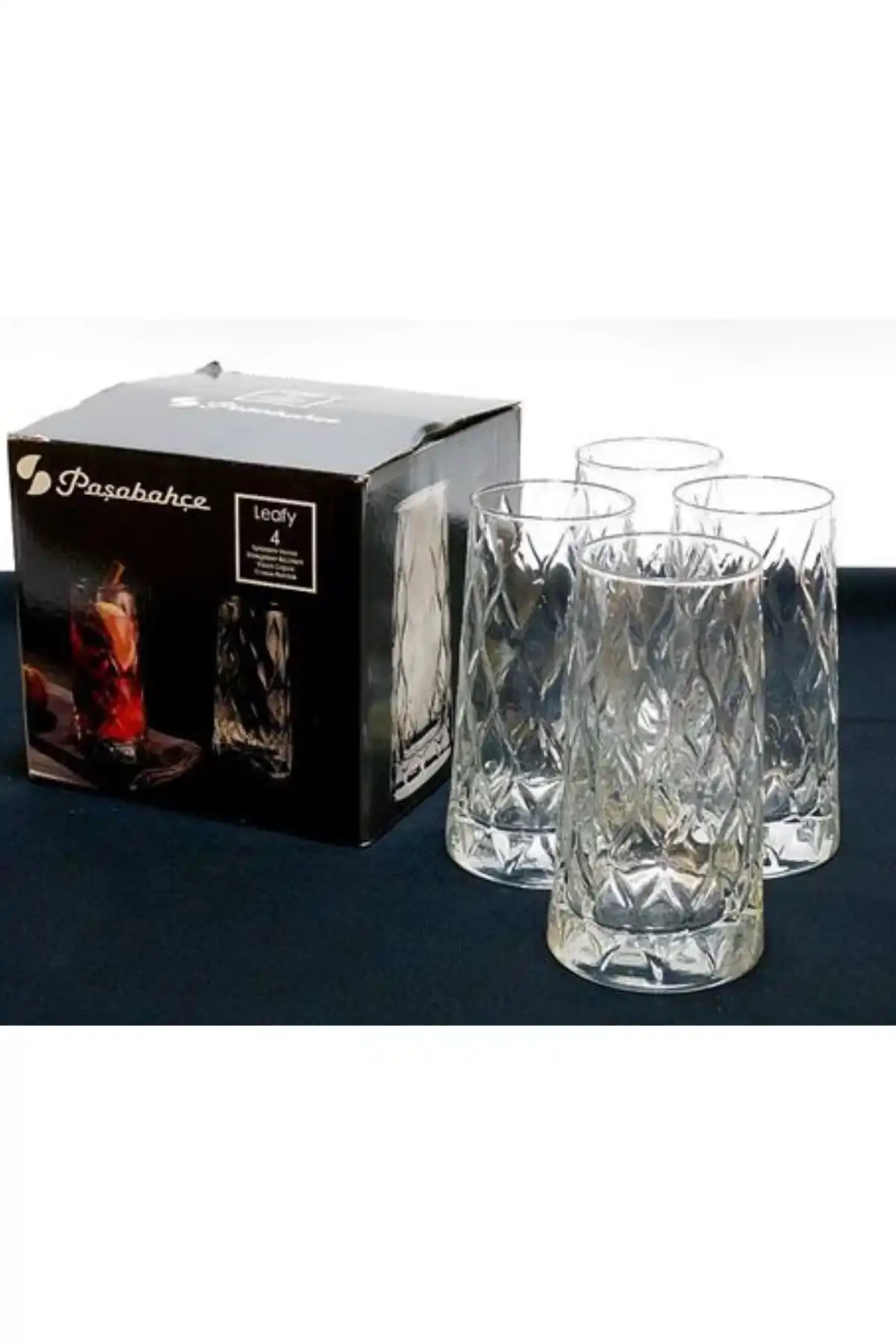 Paşabahçe 420855 Leafy Meşrubat Bardağı 345 cc 4lü