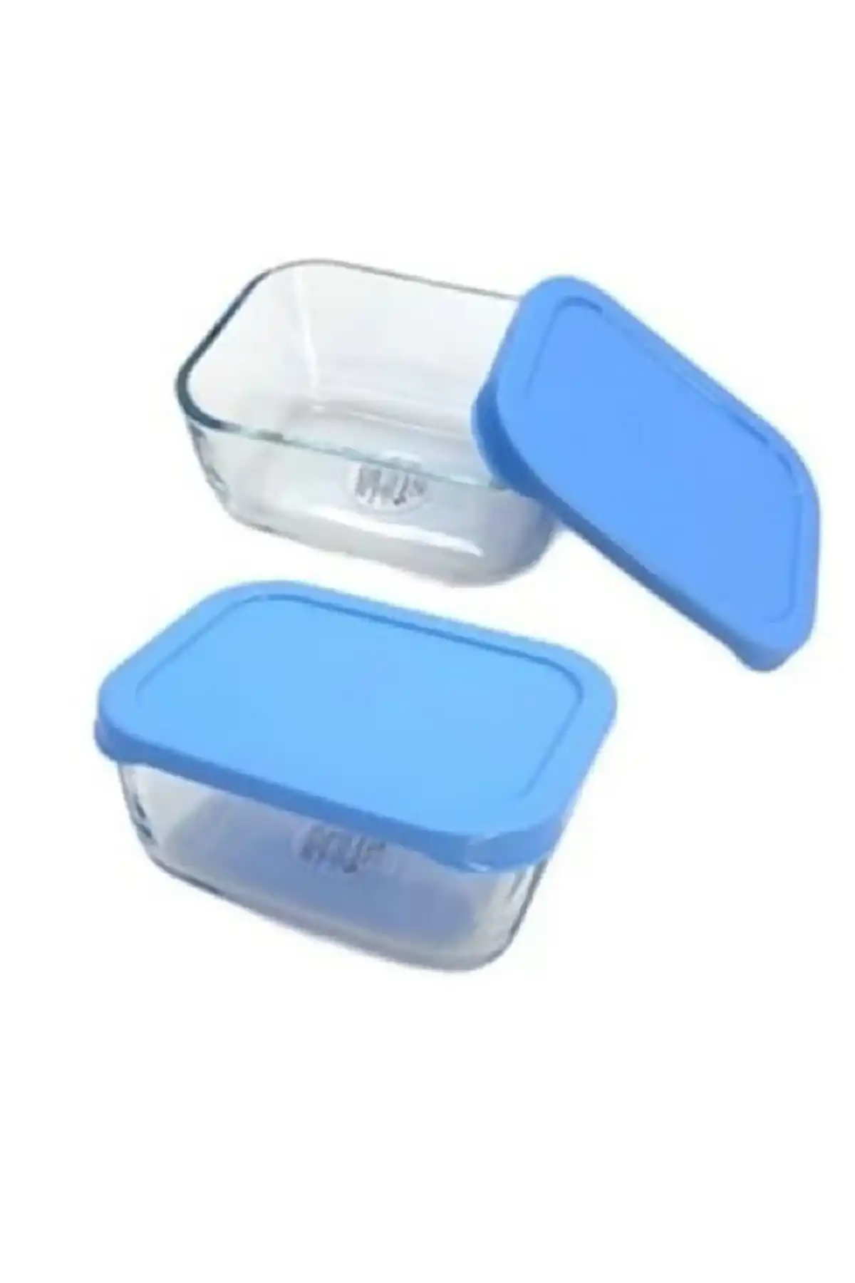 Paşabahçe 53733 Snow Box Kapaklı Saklama Kabı Mavi 420 cc 2li