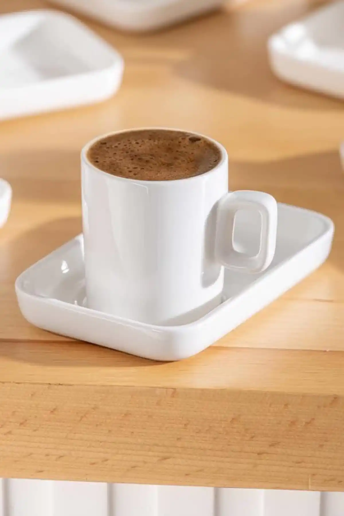 Acar SCT5416 Beyaz Porselen Kahve Seti 6lı