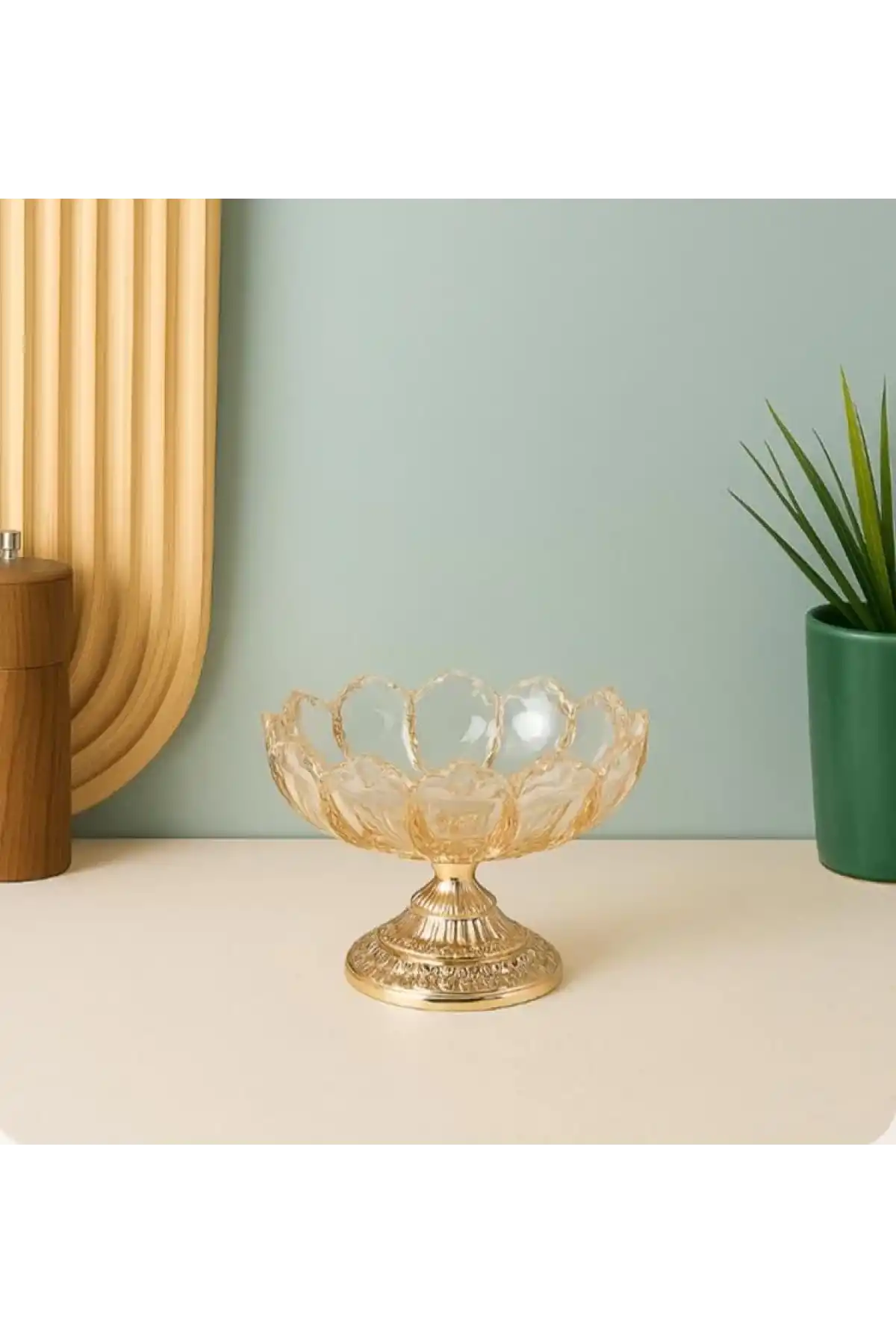 Dnr Çizgili Desen Cam Meyvelik