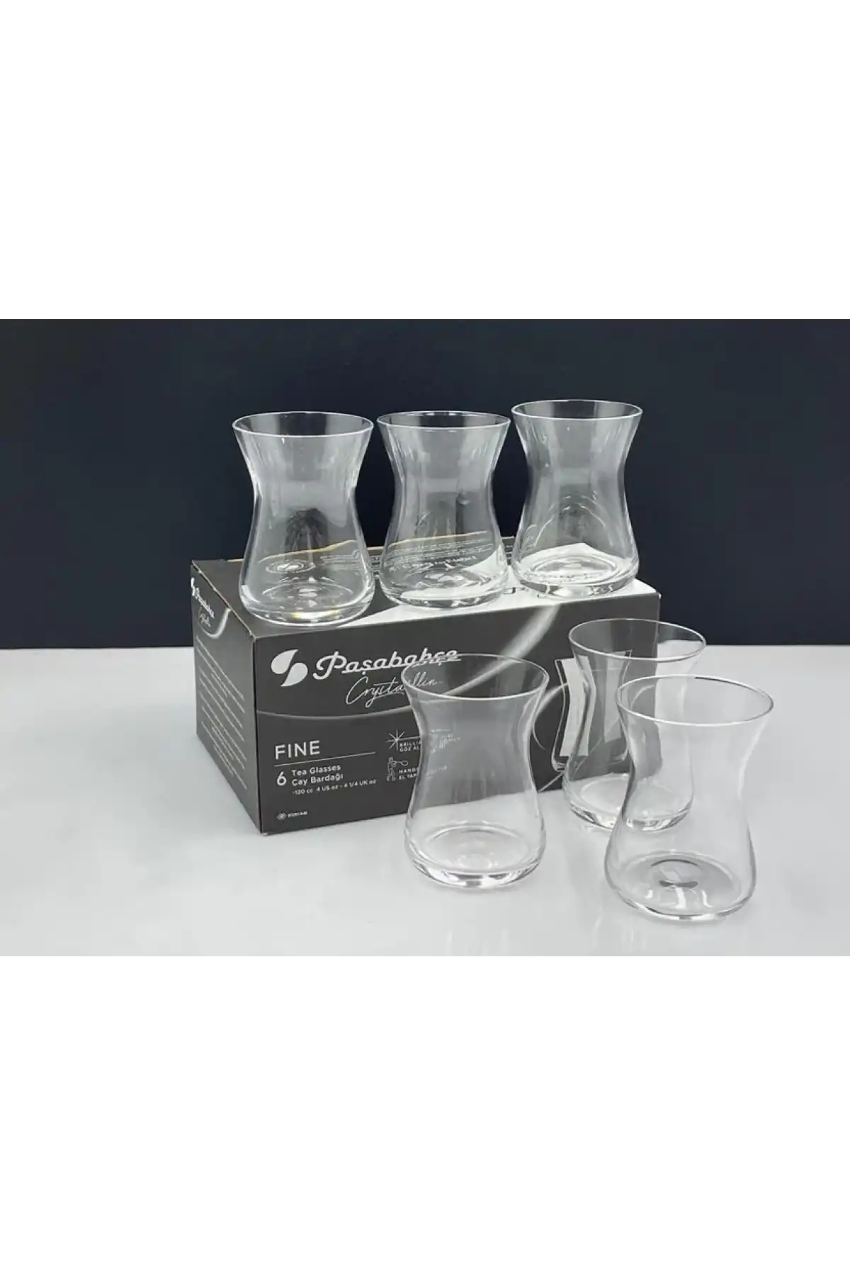 Paşabahçe 22715 El İmalatı Crystallin Fine Çay Bardağı 120 cc 6lı