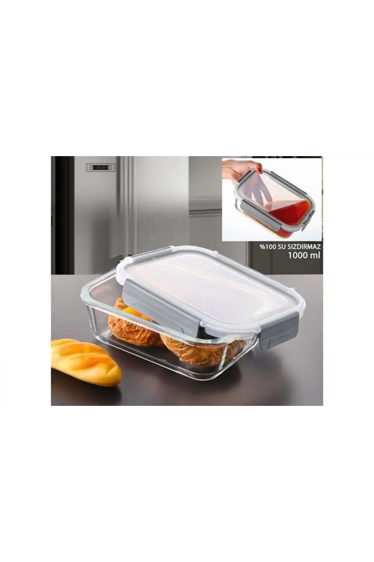 Gnl Cam 1000cc Saklama Kabı