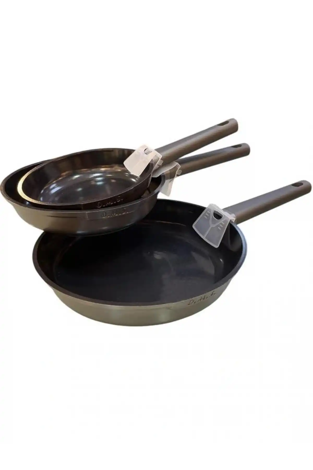 Oms 3 Parça Siyah Seramik Tava Seti