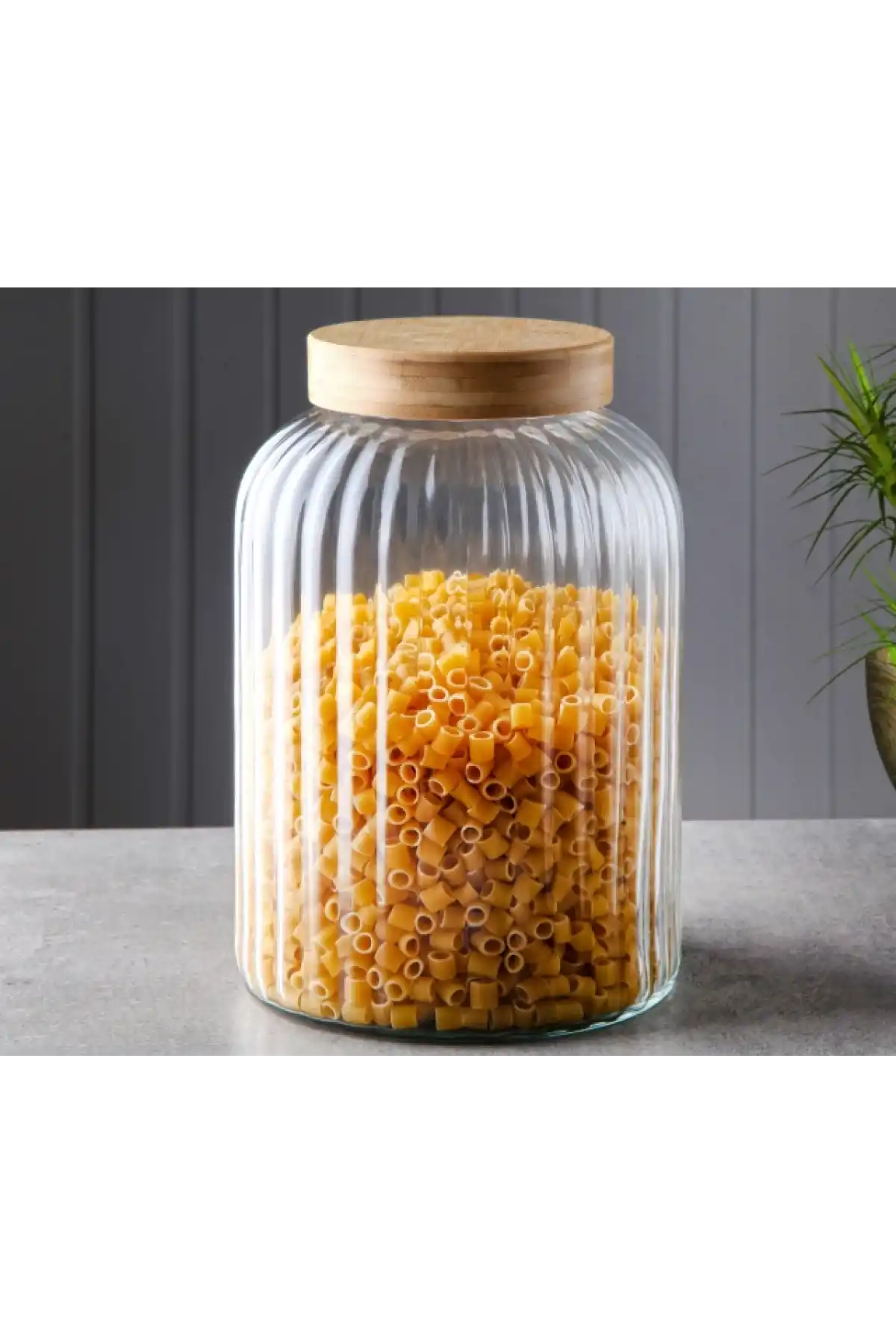 Gnl Bambu Kapaklı 4900cc Cam Kavanoz