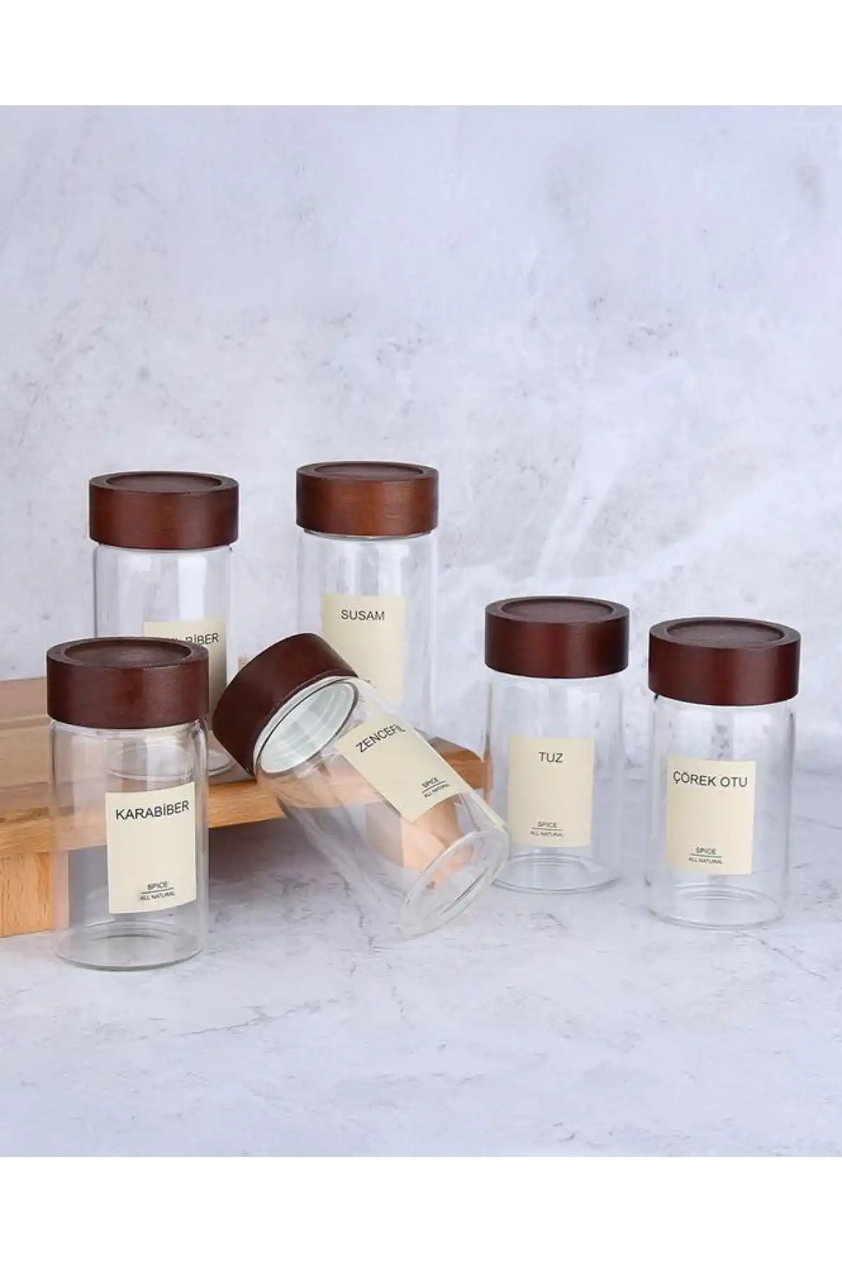 Mien 300cc 6lı Cam Baharat Seti