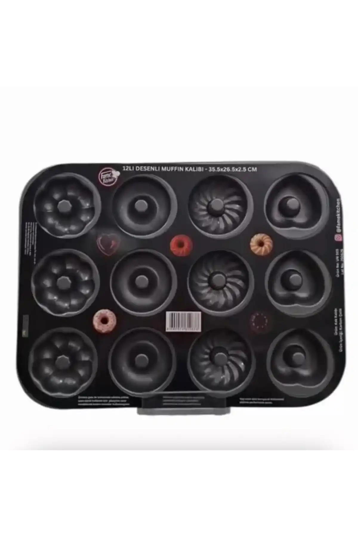 Unr Desenli Mufin Kalıbı 36cm
