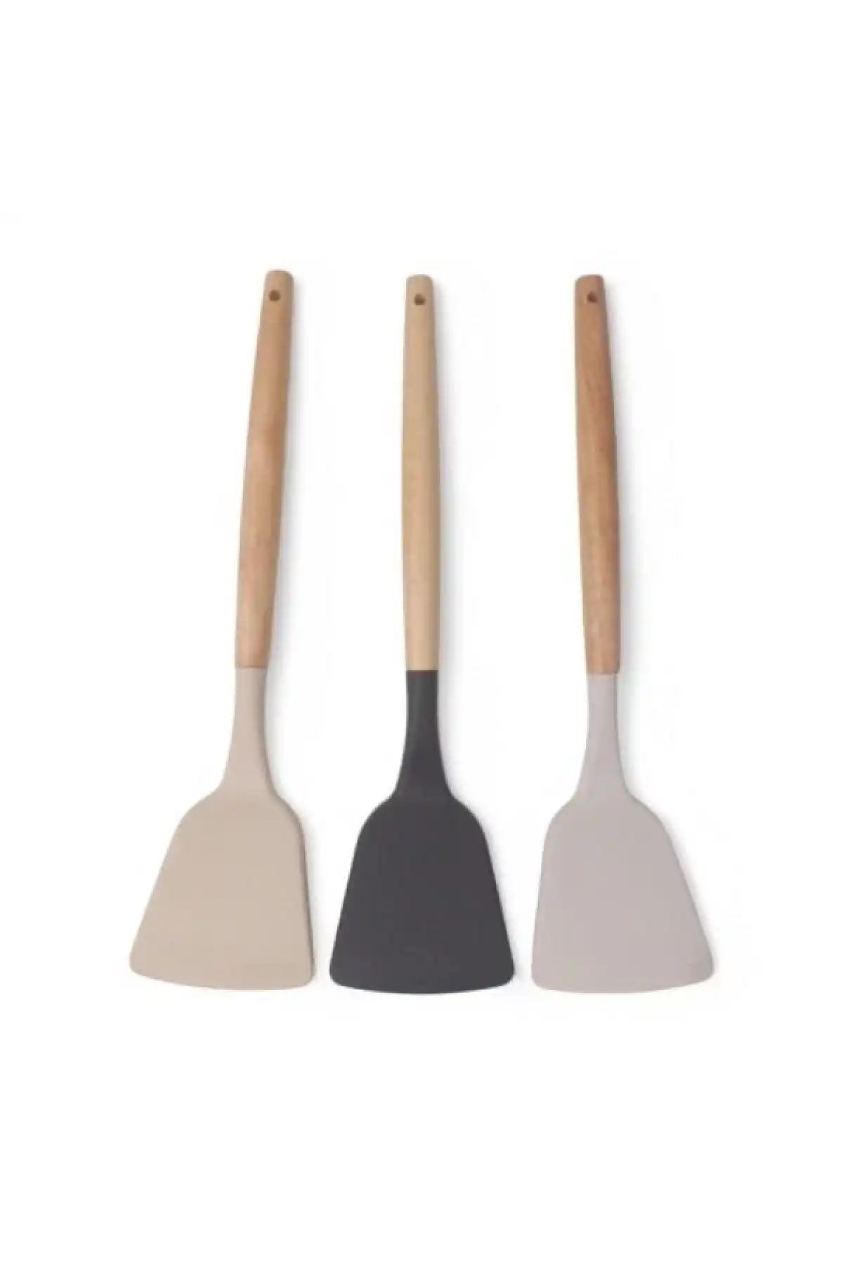 Bls Bambu Saplı Silikon Geniş Spatula