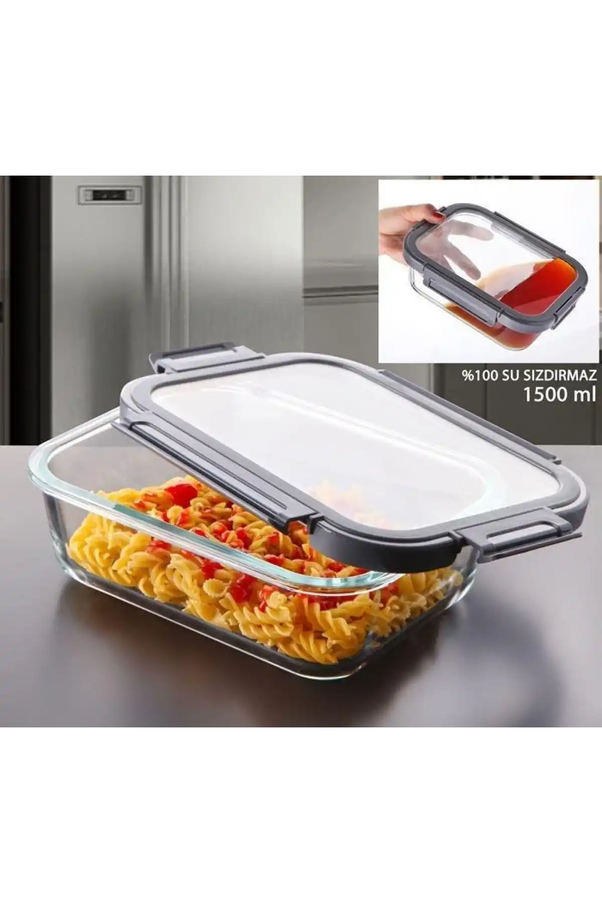 Gnl Cam 1500cc Saklama Kabı