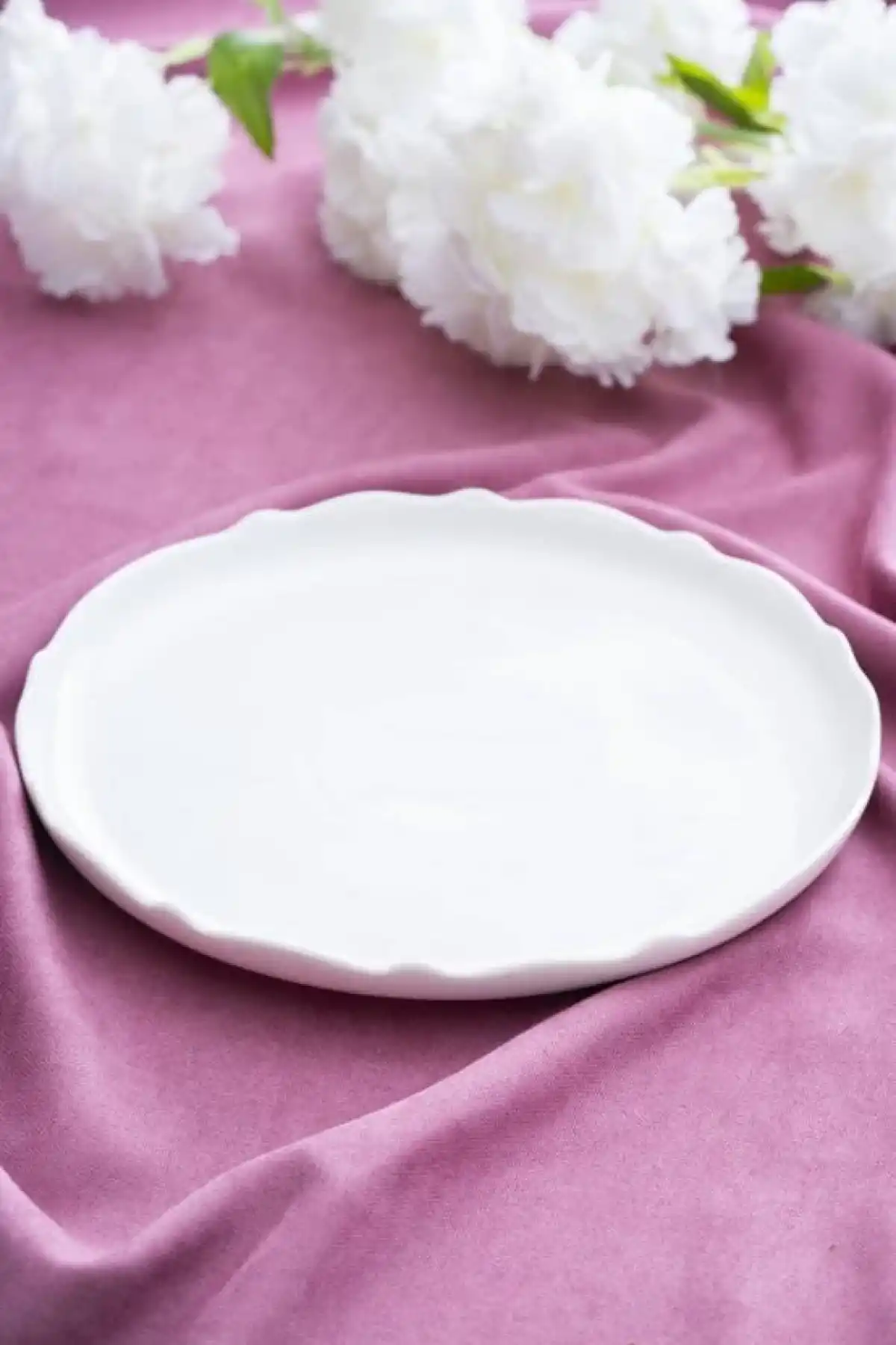 Acar POR6578 Nirvana Yuvarlak Beyaz Porselen Tabak 22,5 cm