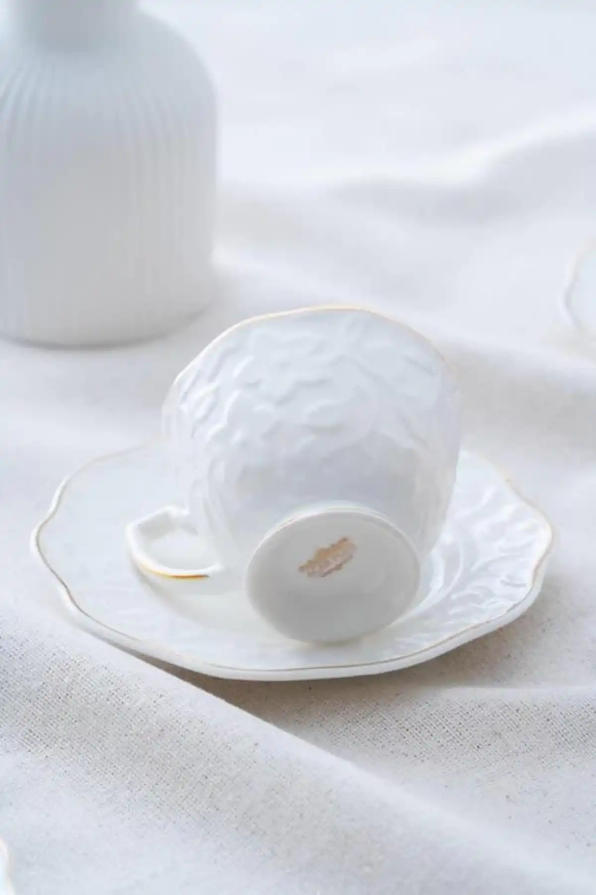 Acar SYT6060 Porselen Beyaz Kahve Seti 6lı