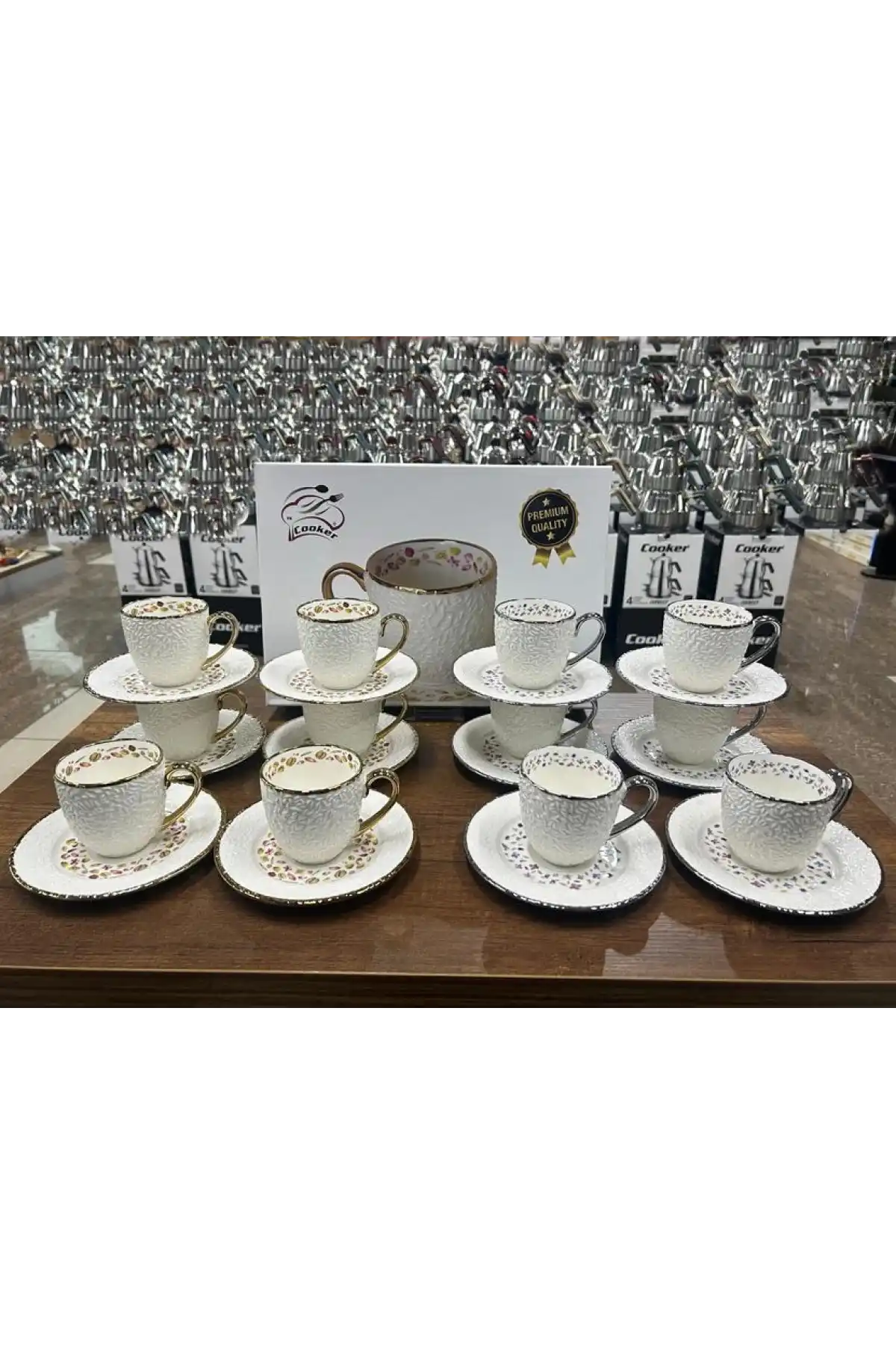 Cok Porselen 6lı Çay Fincan Seti