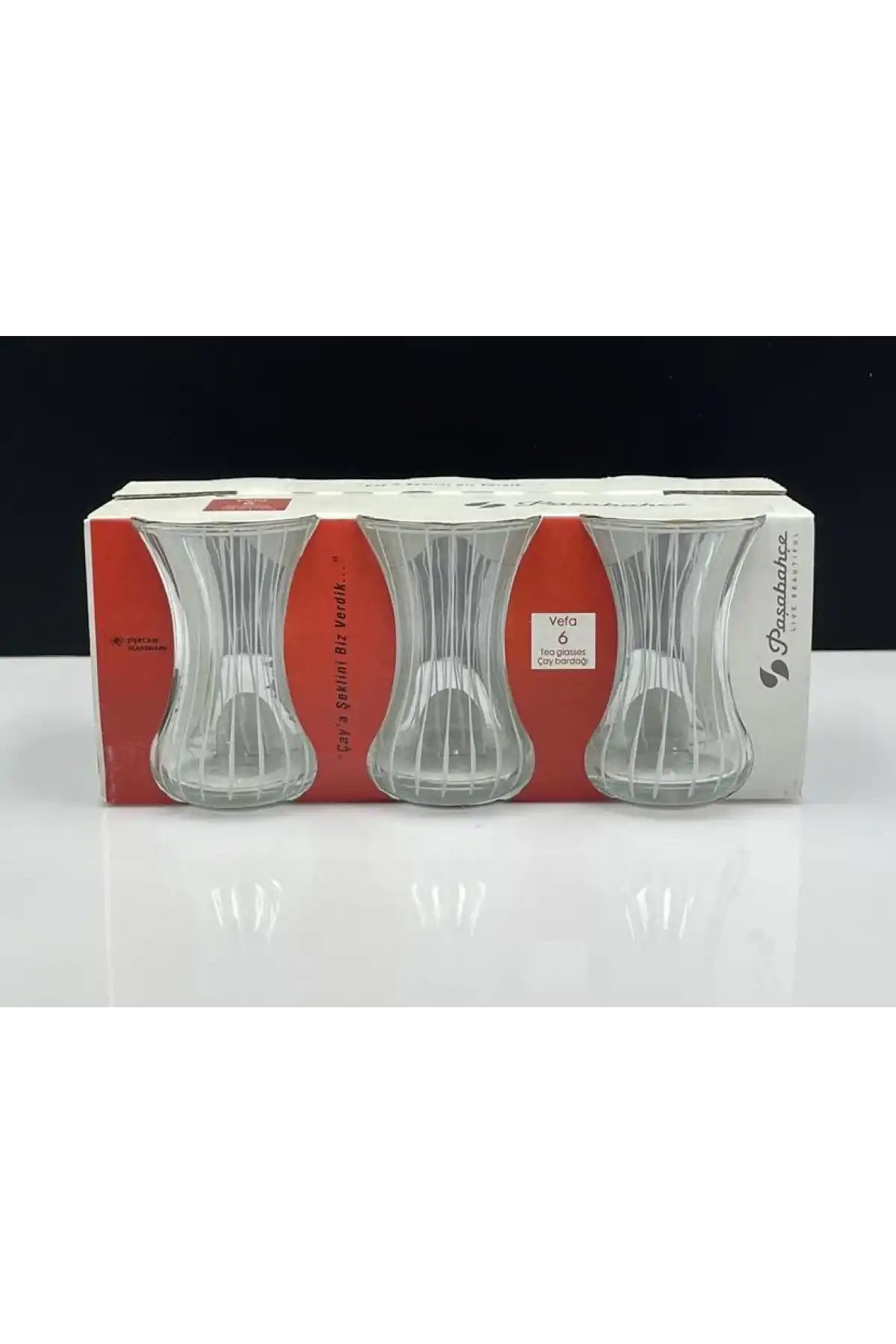 Paşabahçe 42771 Çizgili Yağmur Çay Bardağı 130 cc 6lı