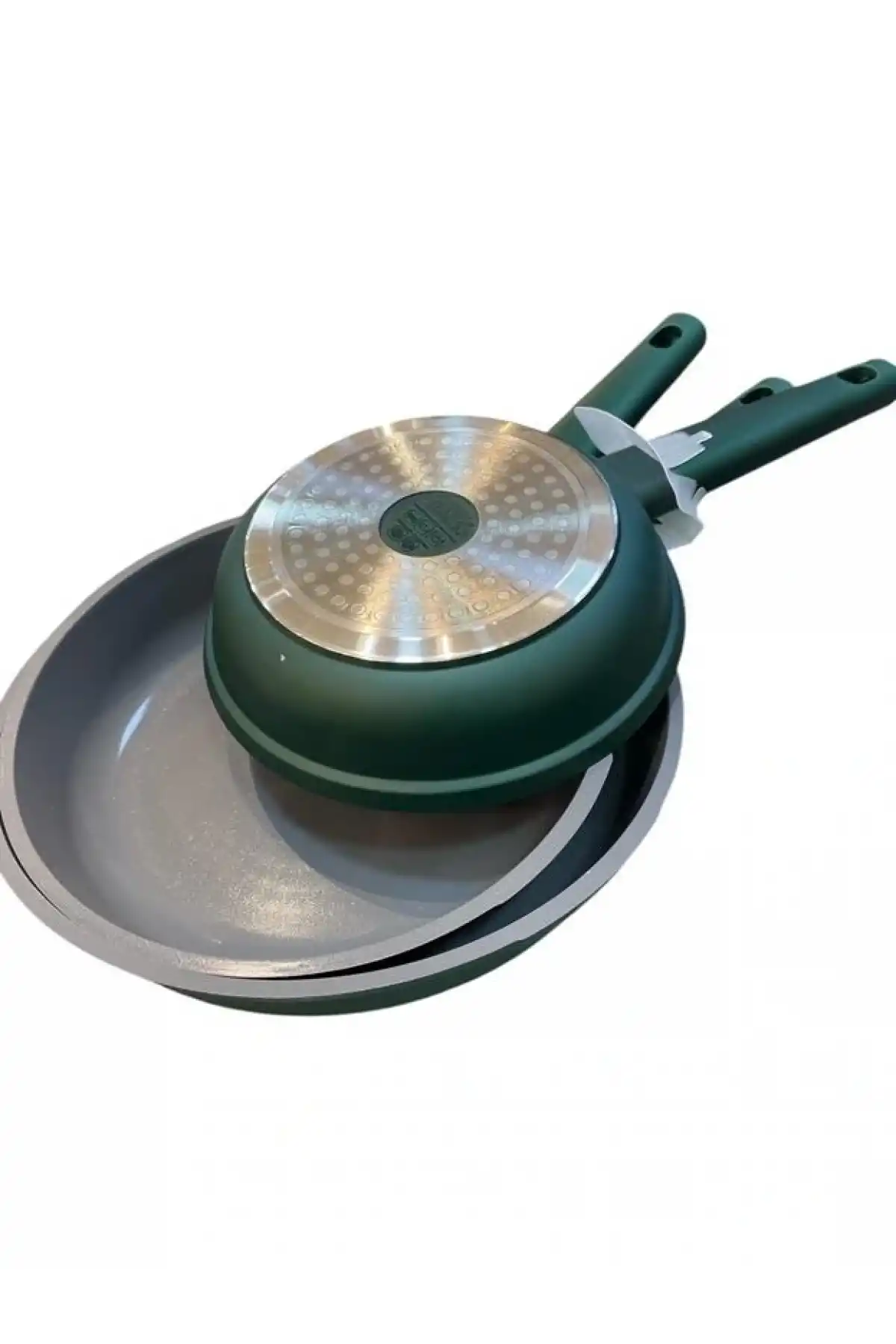 Oms 3 Parça Yeşil Seramik Tava Seti