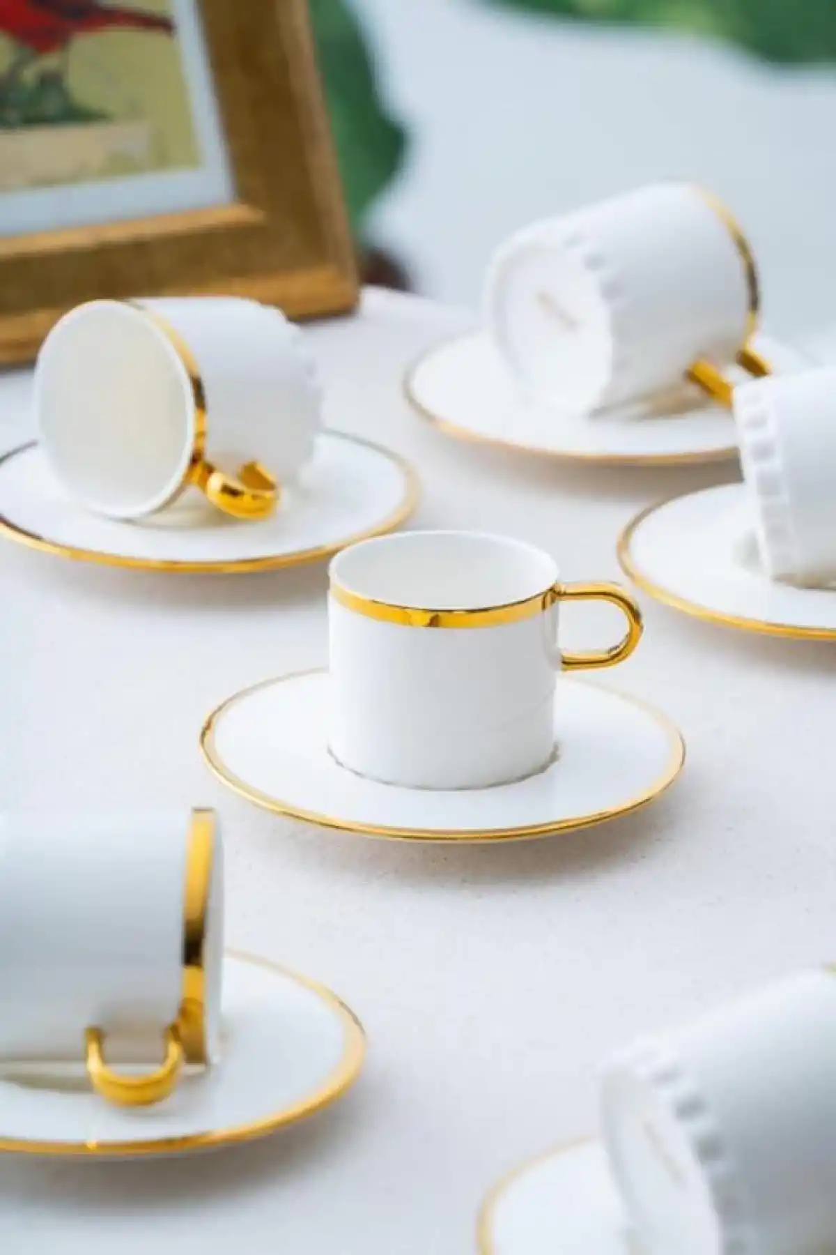 Acar HXF6921 Gold Detaylı Porselen Kahve Seti 6lı