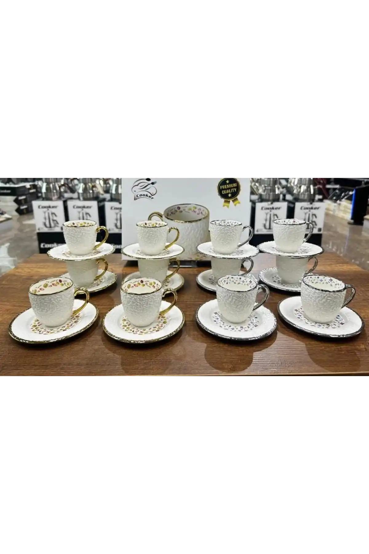 Cok Porselen 6lı Kahve Fincan Seti