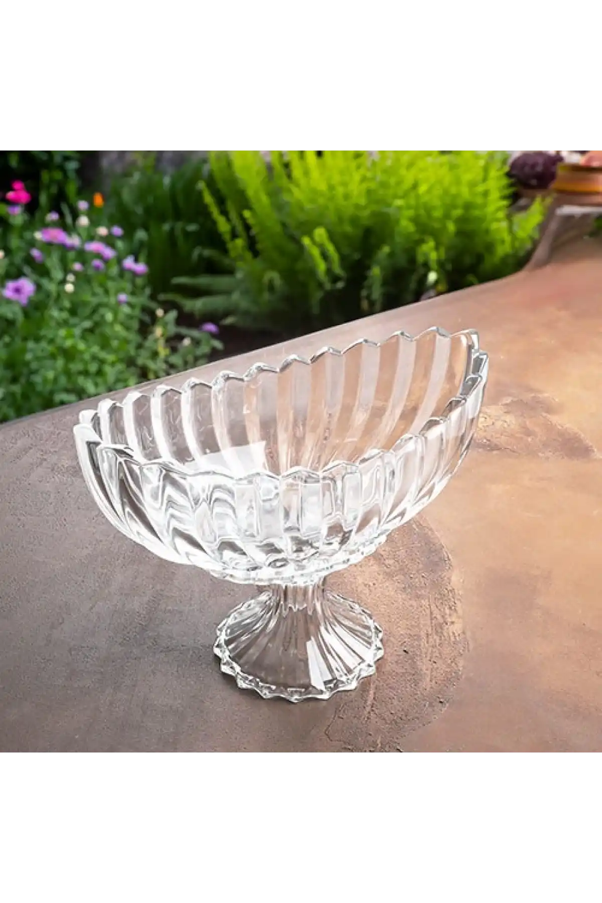 Ksv Kristal Ayaklı Oval Sunum