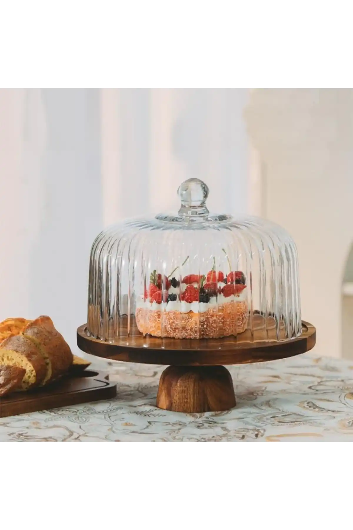 Mien Homes Akasya Standlı Cam Fanus 30cm