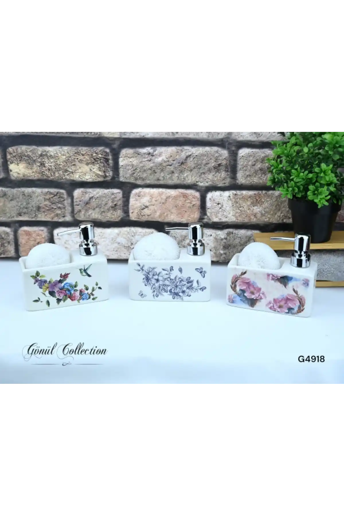 Gnl Porselen Süngerli Sıvı Sabunluk