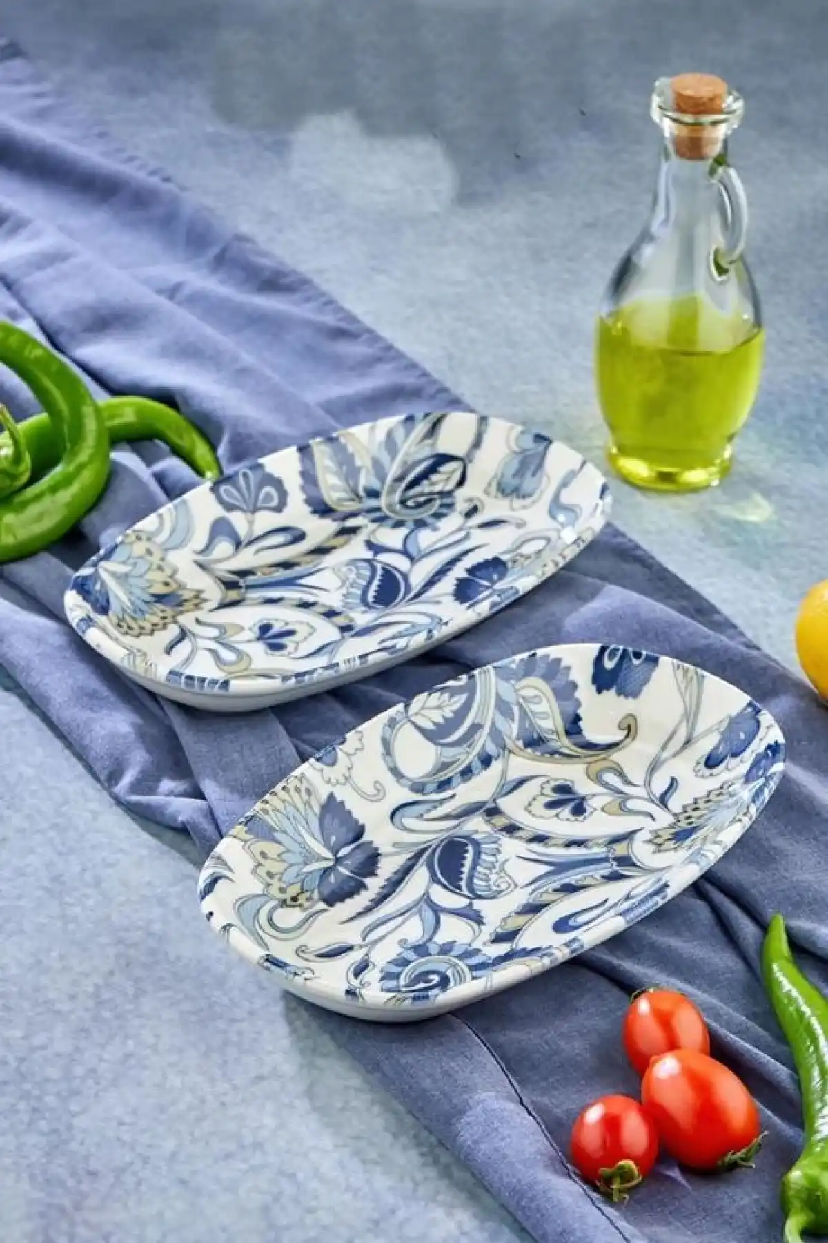 Cok Porselen 2li Kayık Tabak