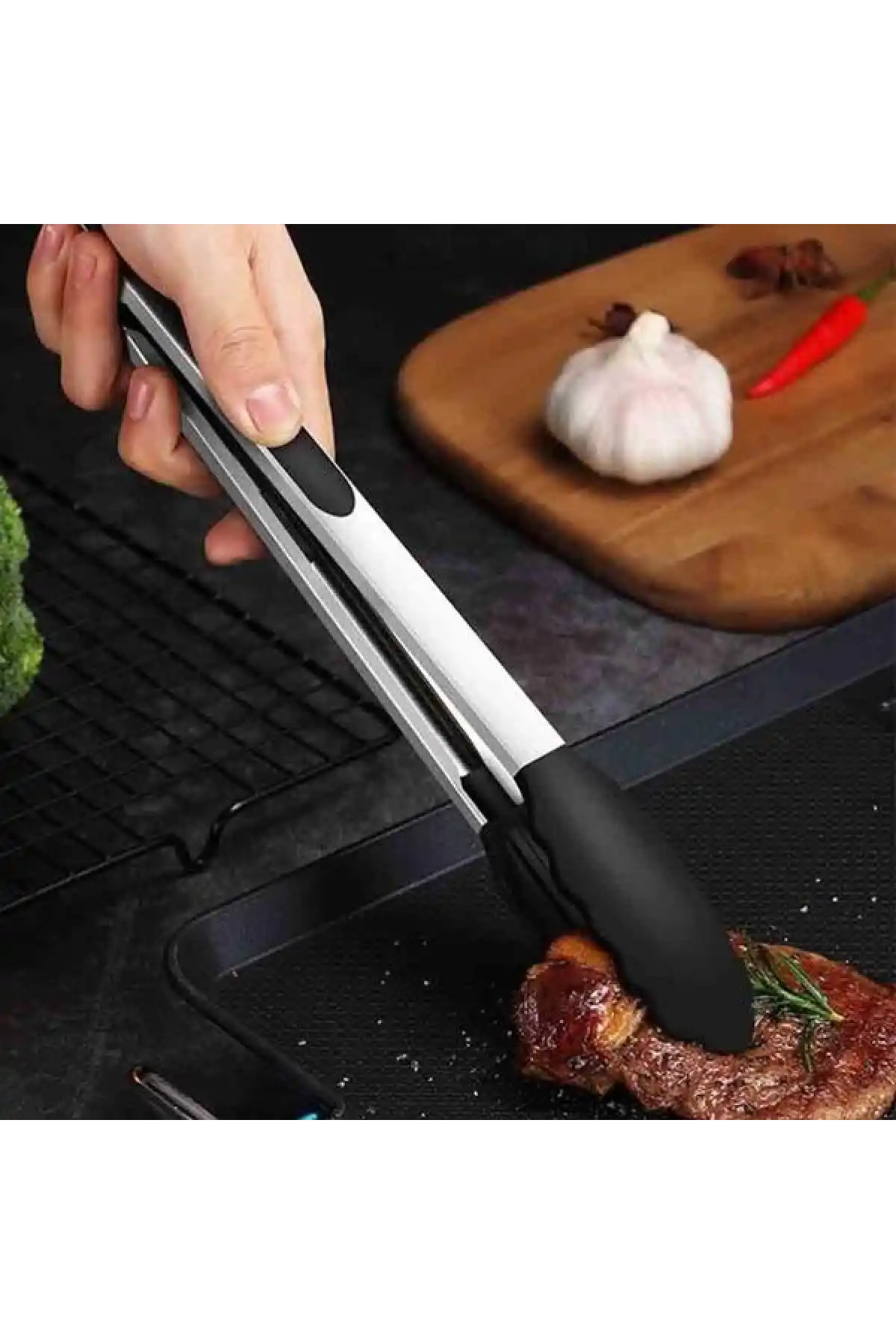 Epx Silikon 25cm Barbekü Maşası