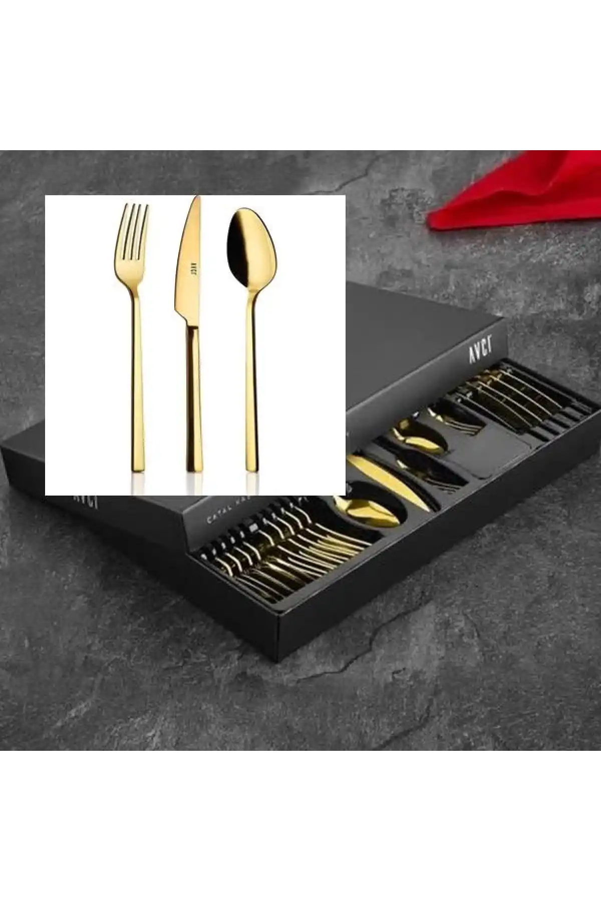 Avcı Klas T. Gold 36 Parça Çatal Kaşık Bıçak Seti