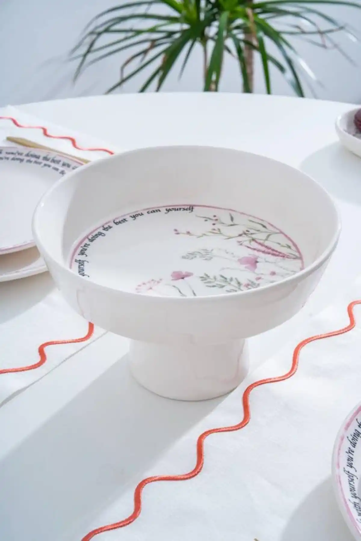 Acar HCA9092 Laila Ayaklı Seramik Meyvelik 22 cm