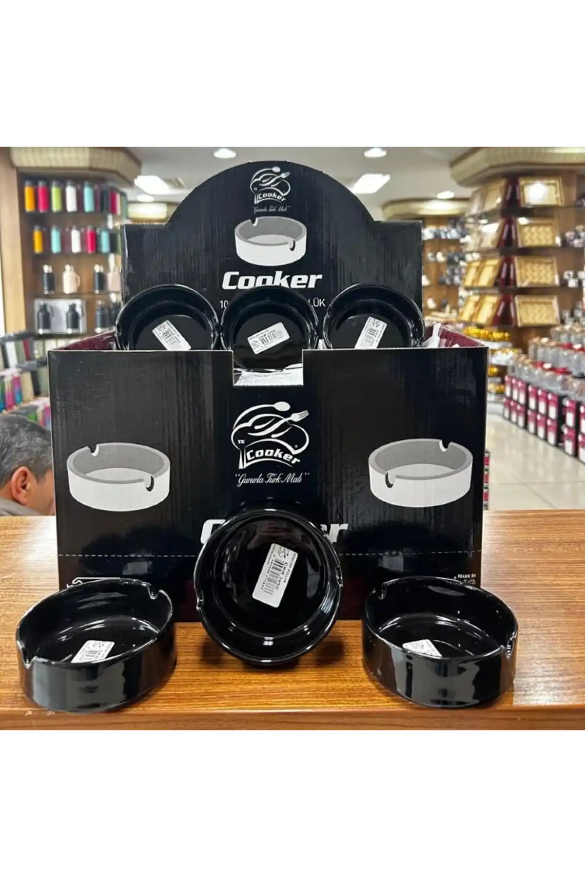 Cok 10cm Porselen Siyah Küllük