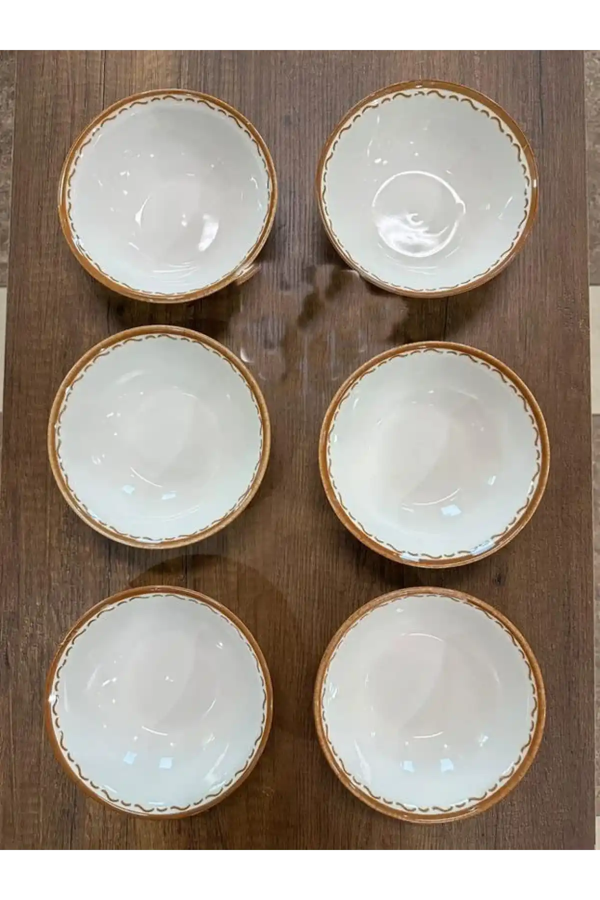 Cooker CKR4250 Desenli Beyaz Porselen Kase 14 cm 6lı