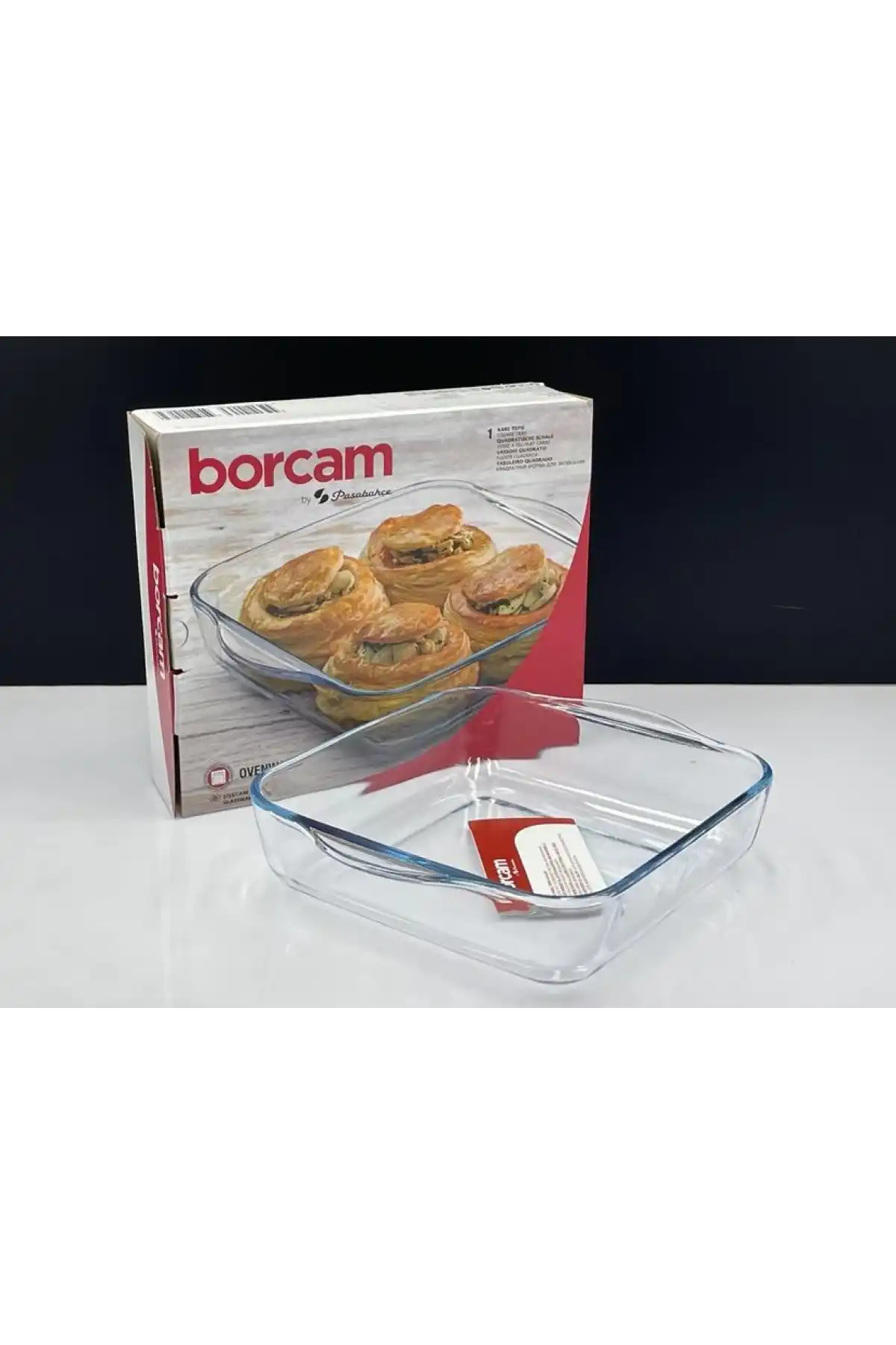 Paşabahçe 59034 Kare Borcam Fırın Tepsisi 1950 cc 25 cm