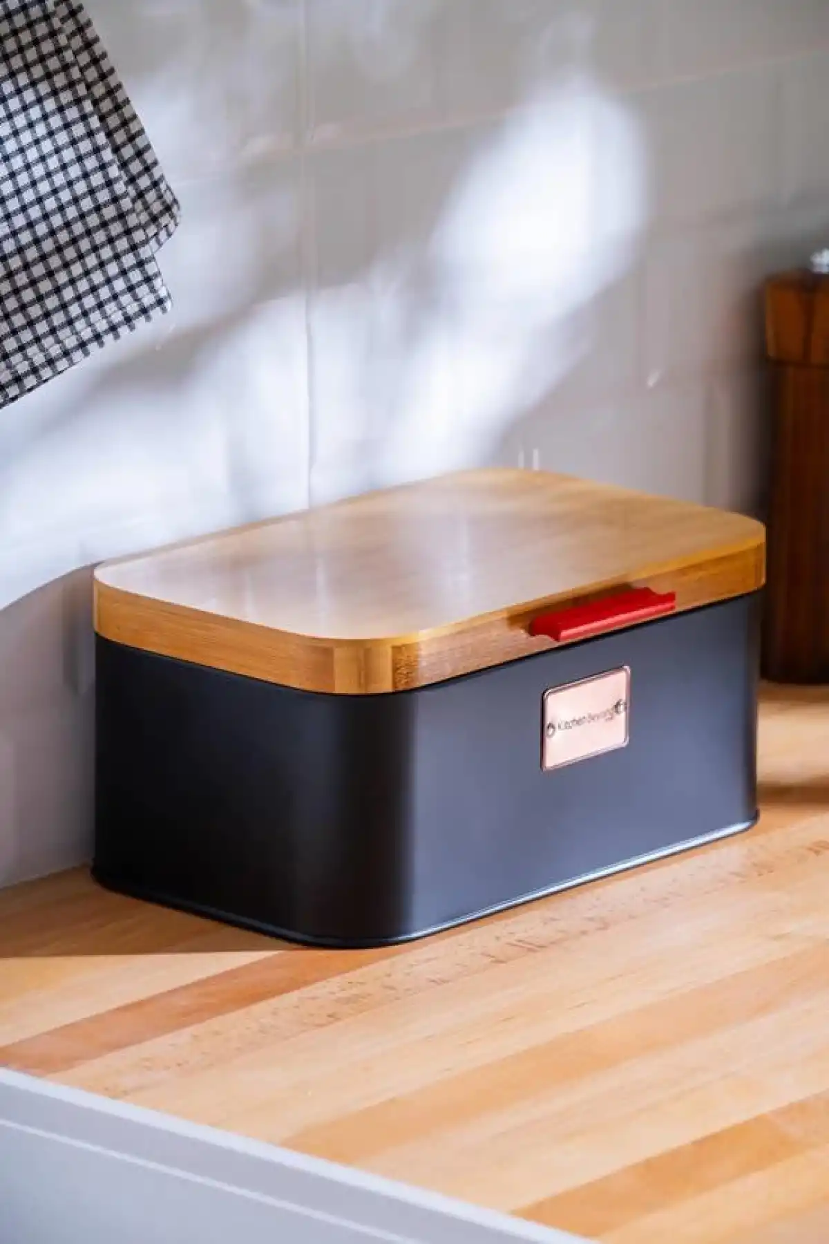 Acar WEL7474 Ahşap Kapaklı Metal Ekmek Dolabı