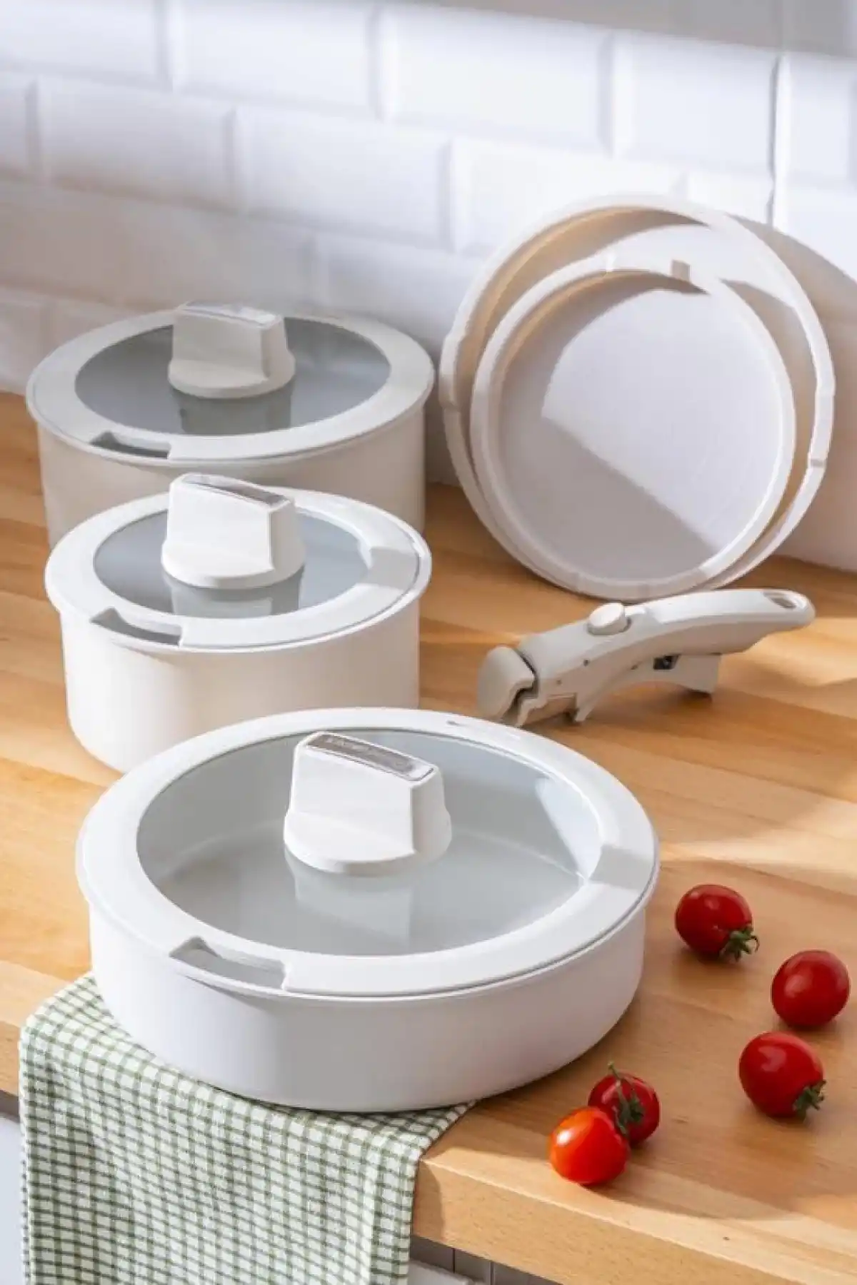 Acar BFT5945 Ultimate Pro Beyaz Tencere Seti 9 Parça