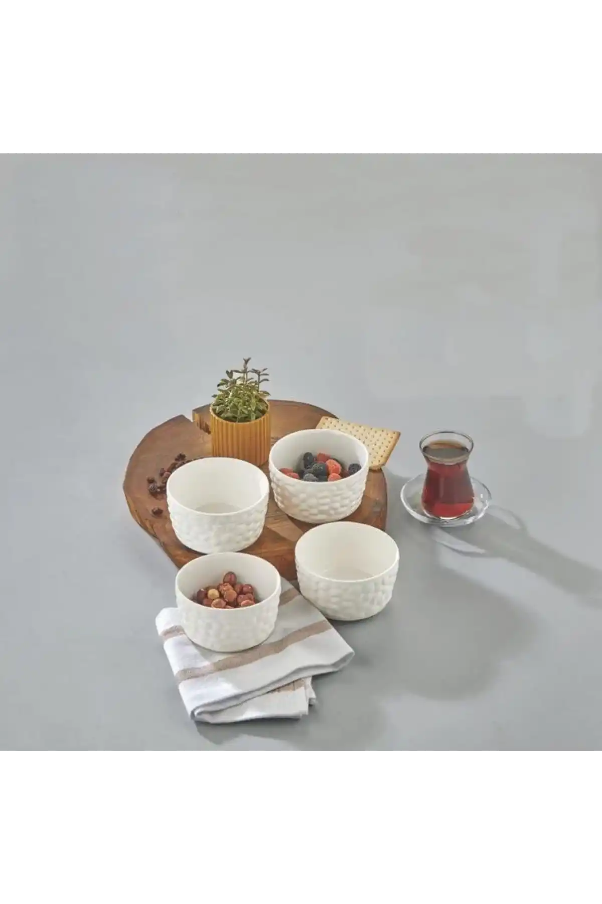 Cooker Porselen Çerezlik Seti 4lü