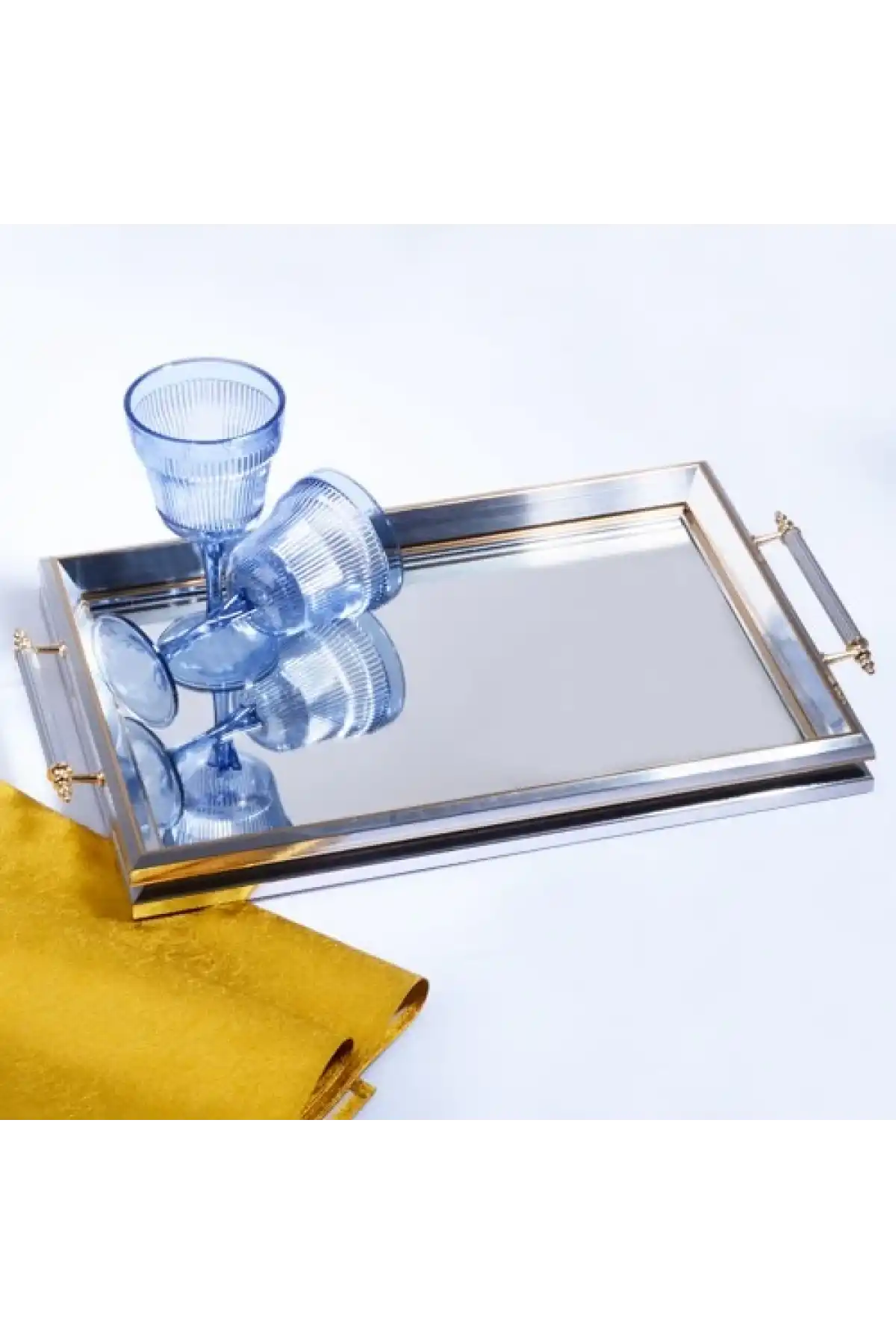 Kosova Tepsi Gümüş 50x31 cm