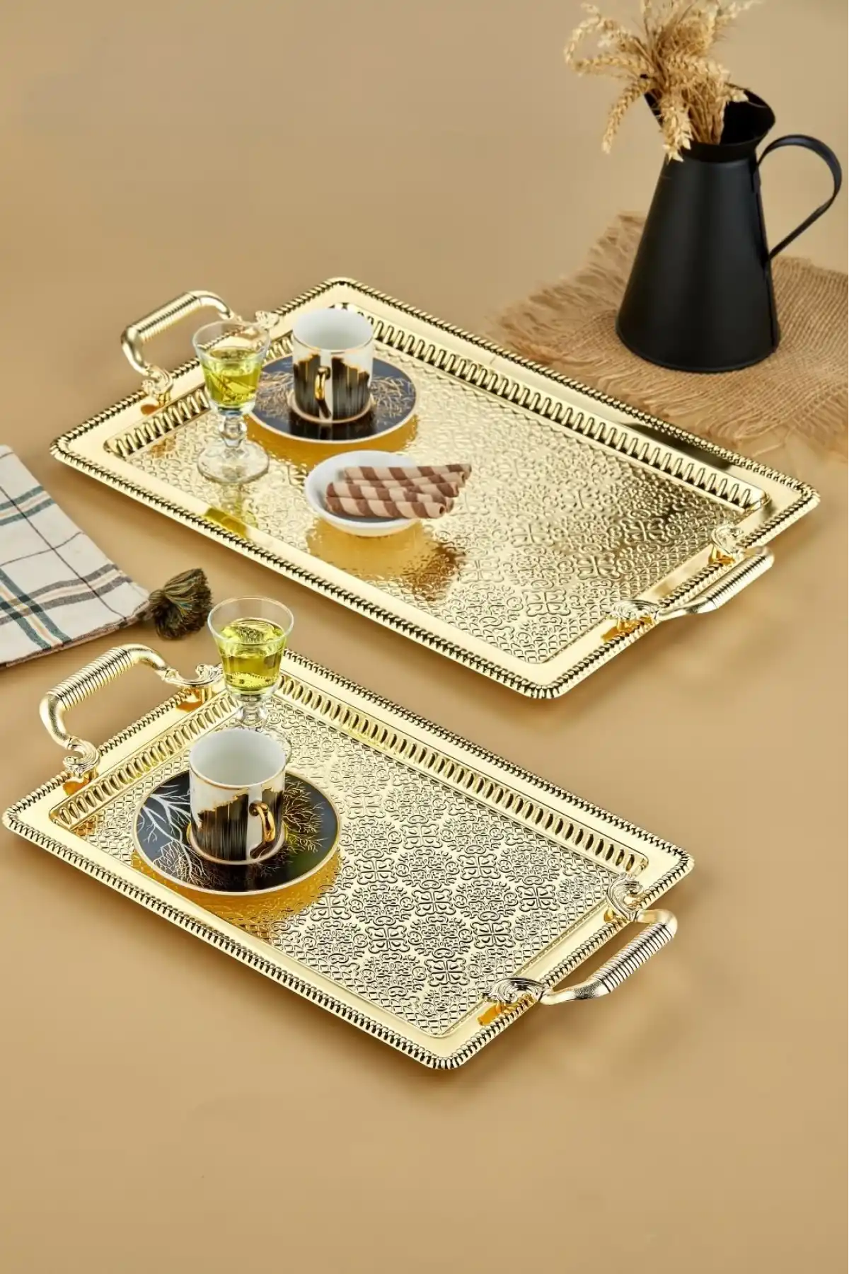 Cooker CKR3171 Dikdörtgen Metal Tepsi Seti 2 Li