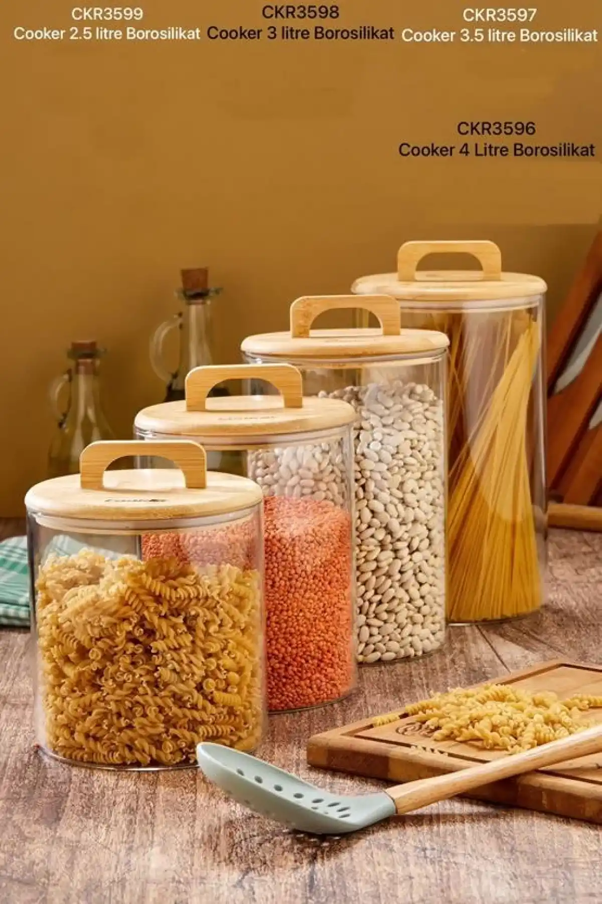 Cooker CKR3596 Borosilikat Kavanoz 1 Adet 4 lt