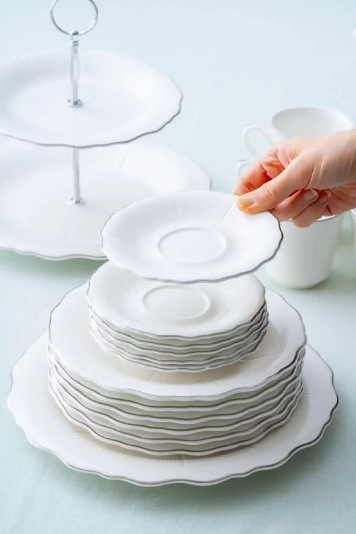 Acar PORWM6195 Silver Detaylı Brunch Set 20 Parça