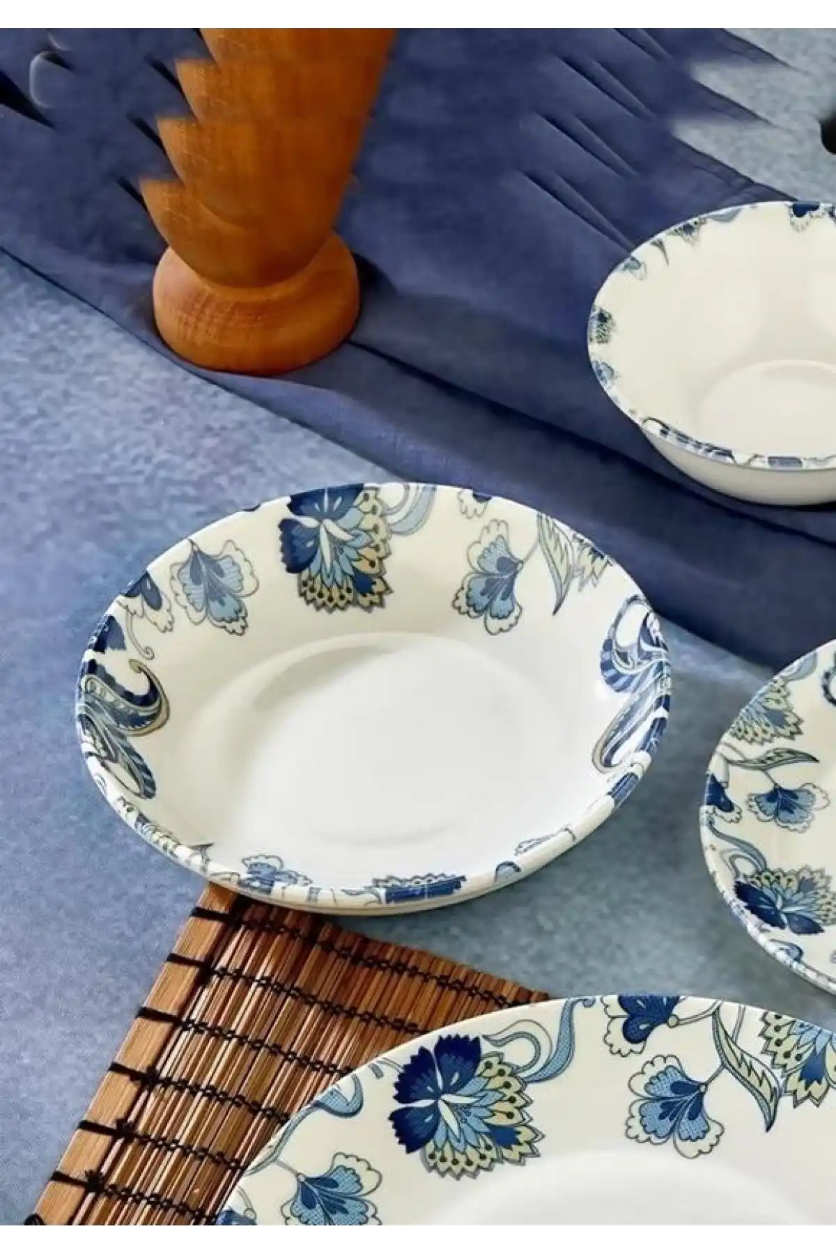 Cooker CKR4227 Çiçek Desenli Porselen Yemek Tabağı 20 cm 6lı