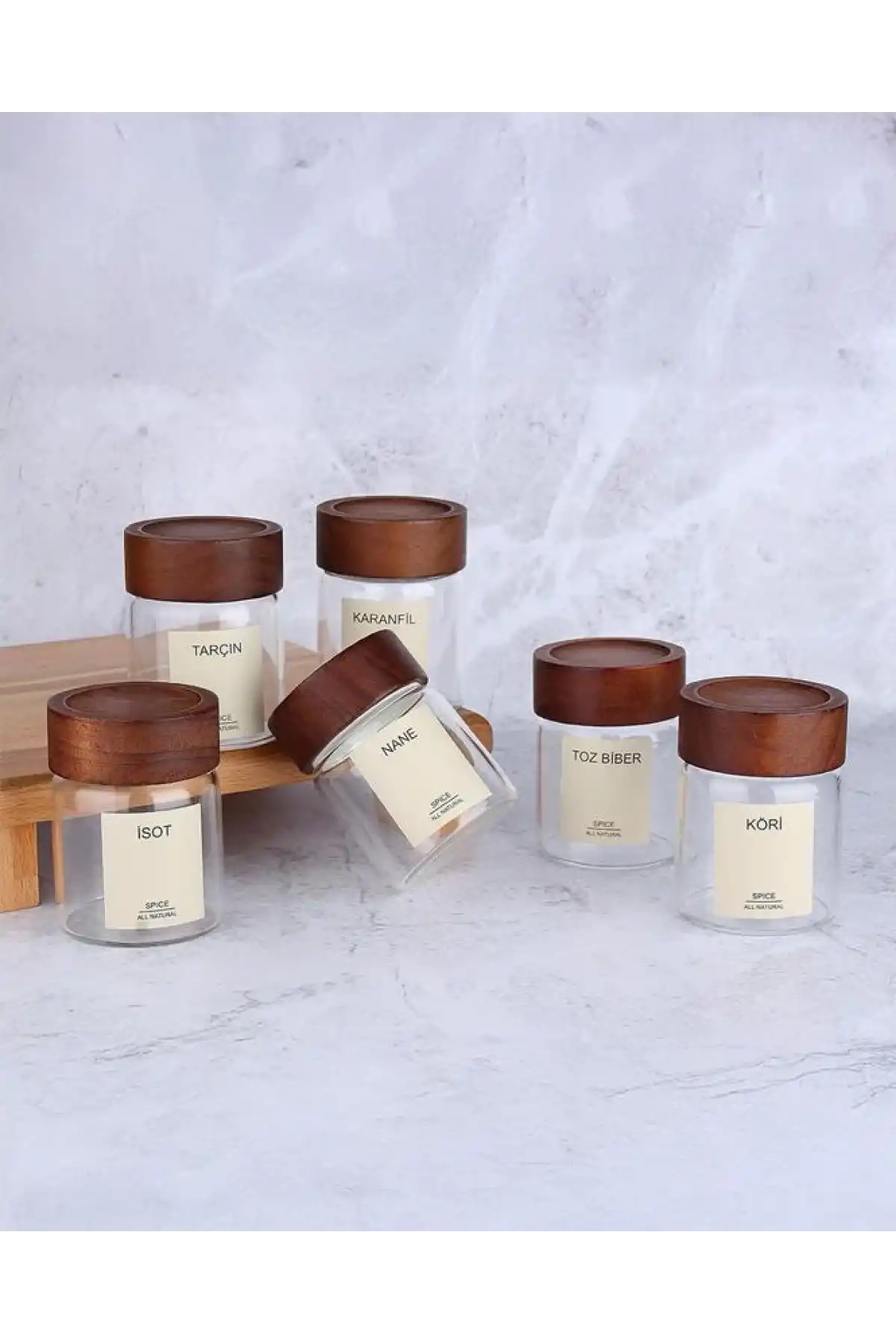 Mien 200cc 6lı Cam Baharat Seti